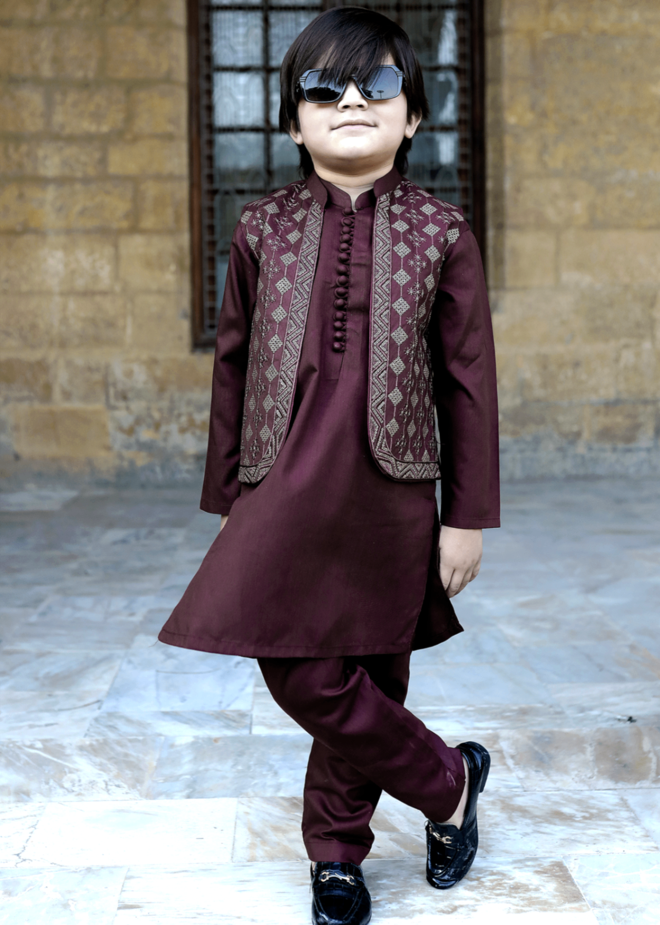 suiting Waistcoat in Maroon