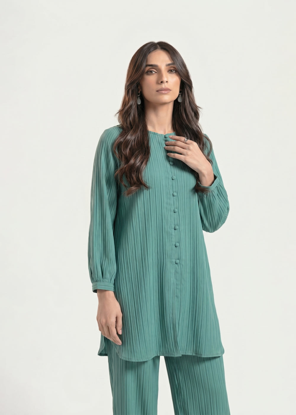 georgette Co Ord Sets in Teal