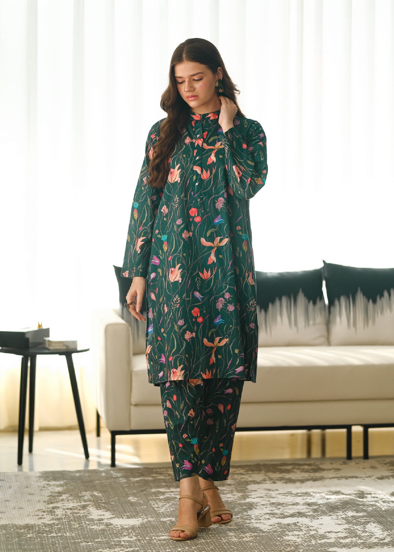 lawn Co Ord Sets in Forest green