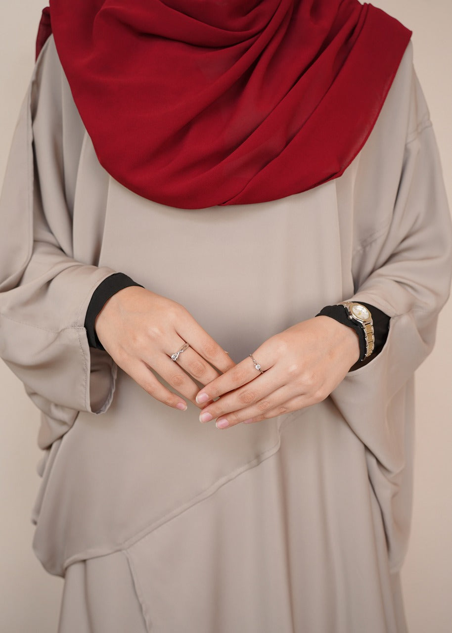 nidha Jilbab in Beige
