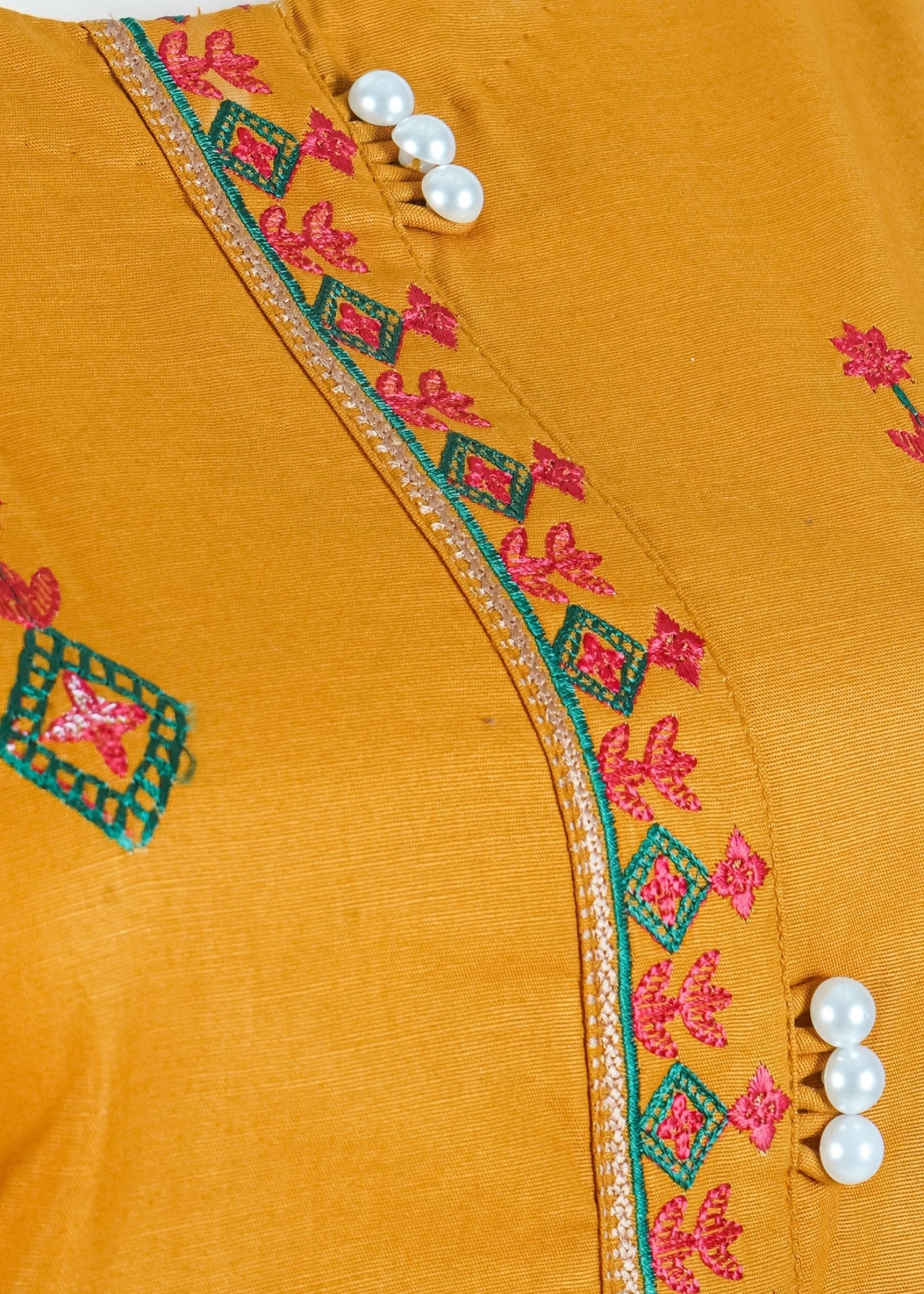 khaddar Kurta Set in Mustard