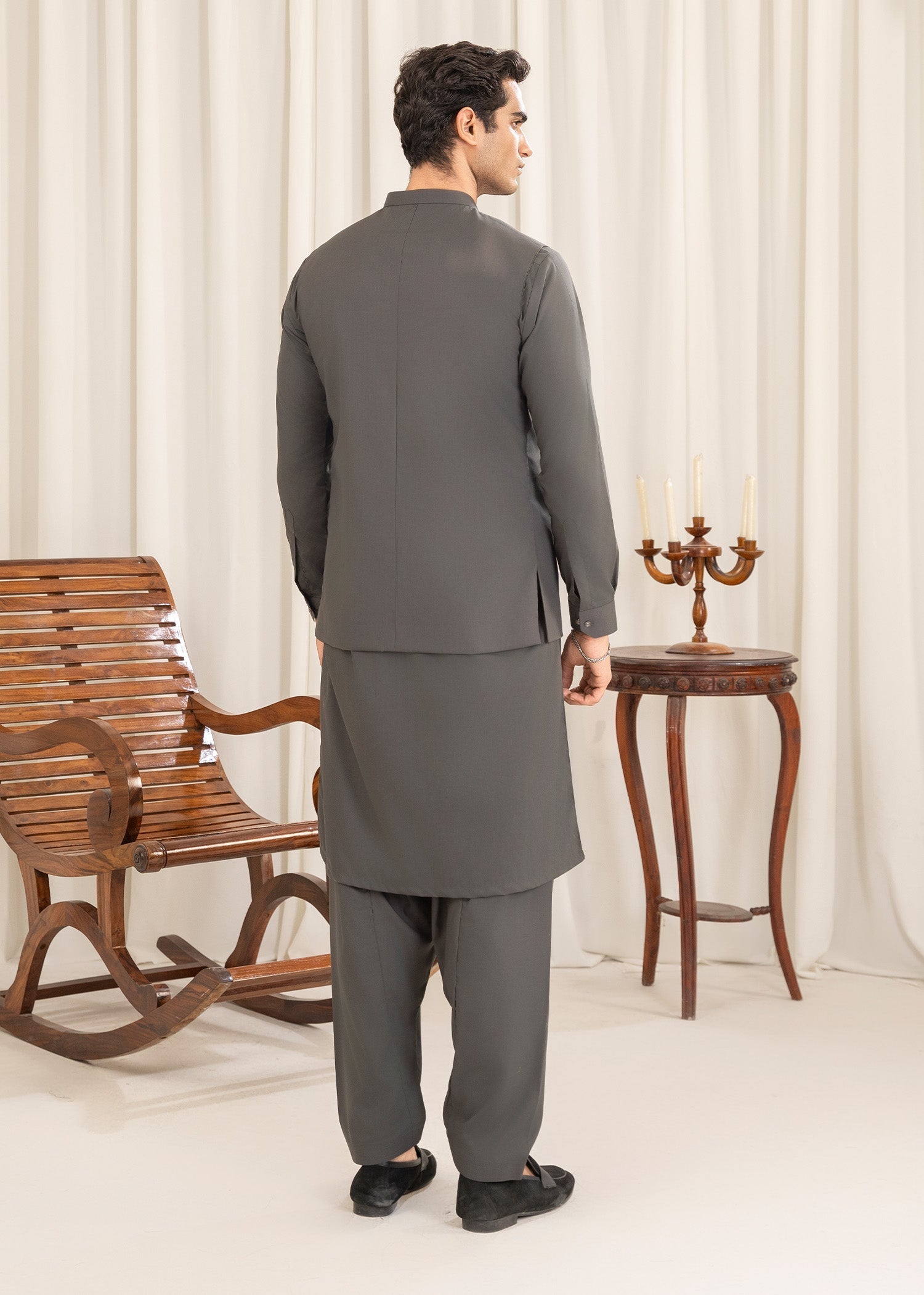 wash & wear Waistcoat in Grey by Buraq