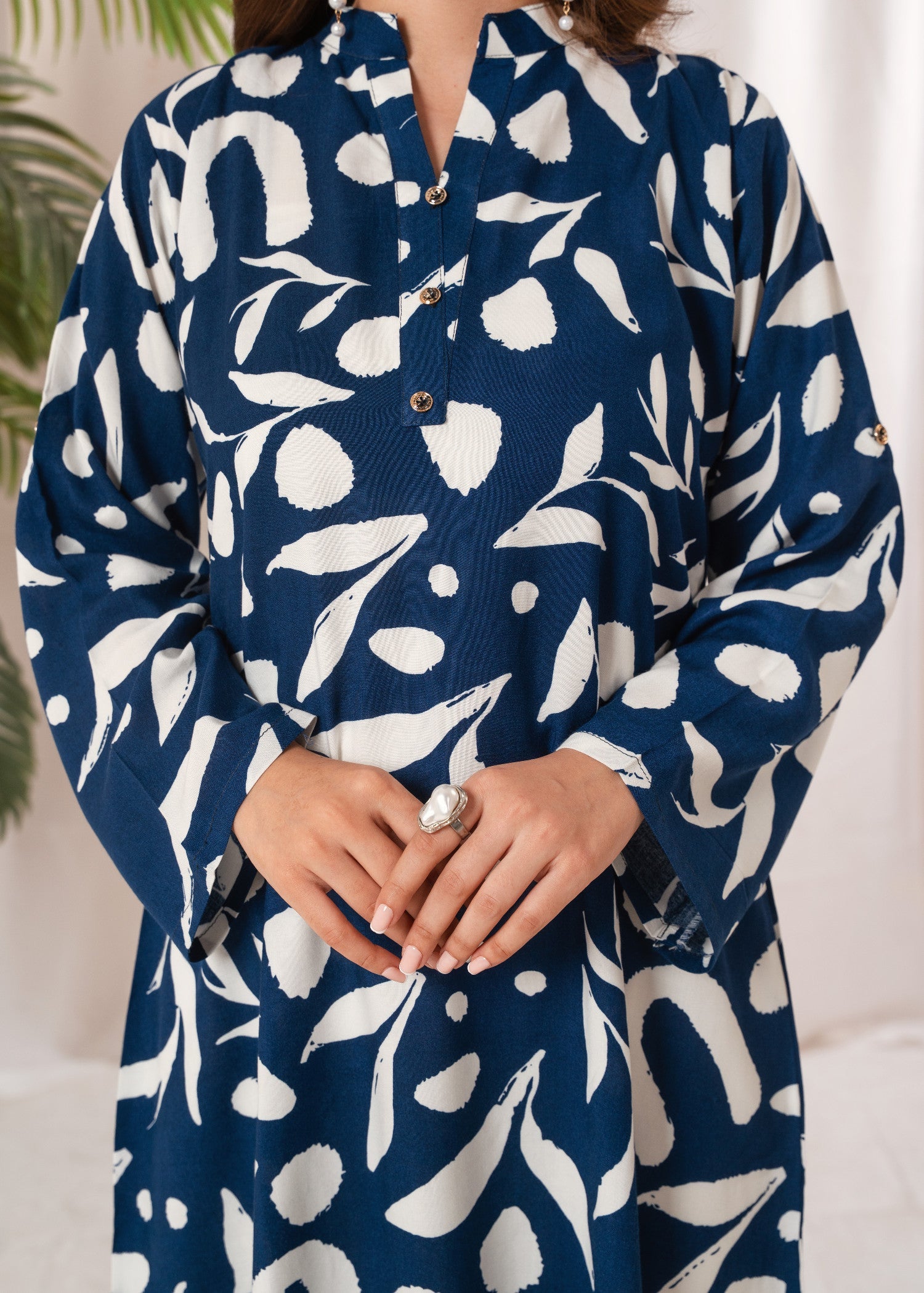 linen Tunic in Blue