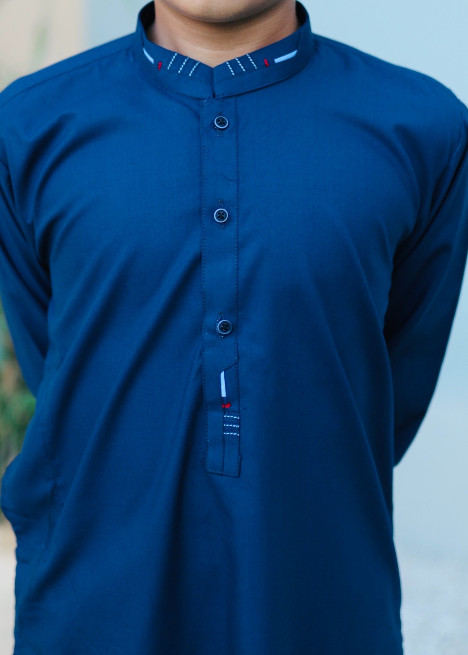 wash & wear Kurta Set in Carolina blue