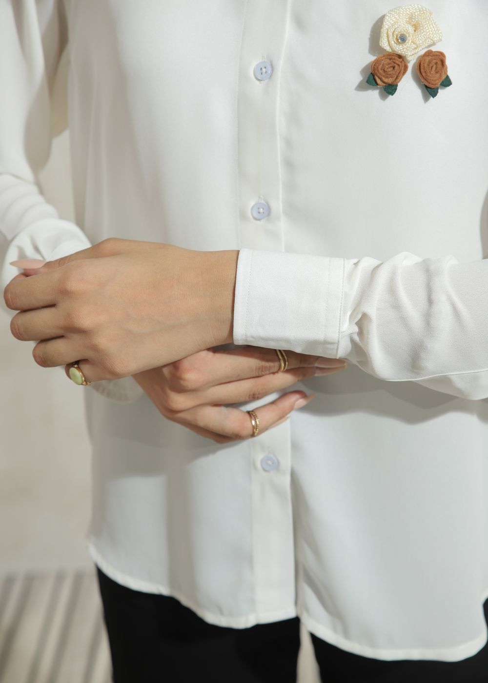 georgette Top in Ivory