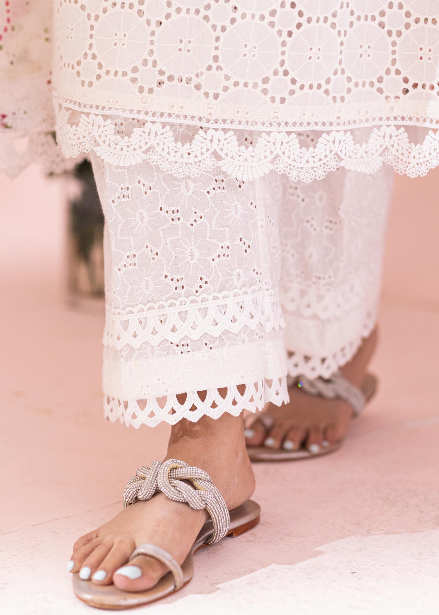 cotton Trousers in White
