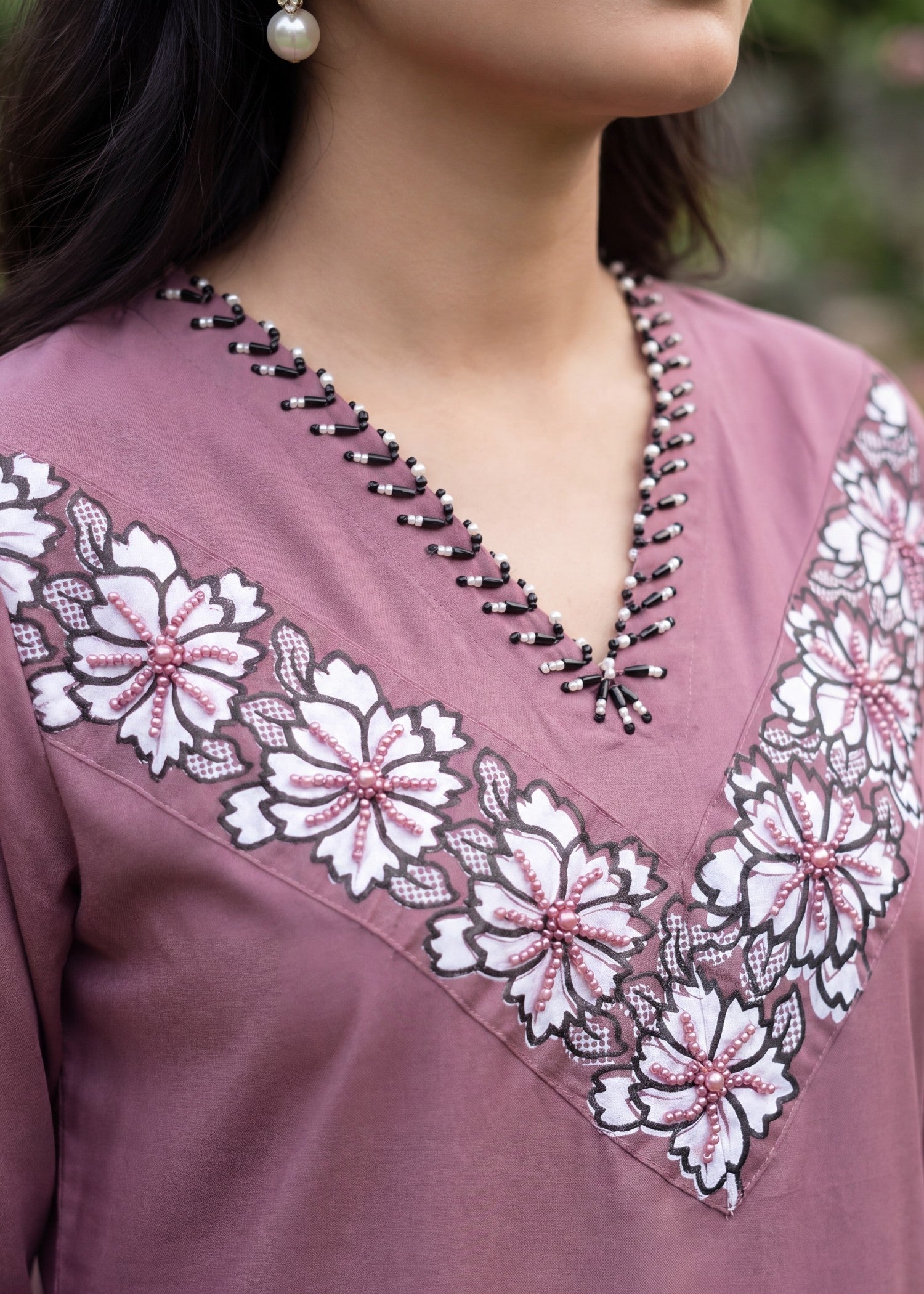 lawn Kurta Set in Zinnia pink