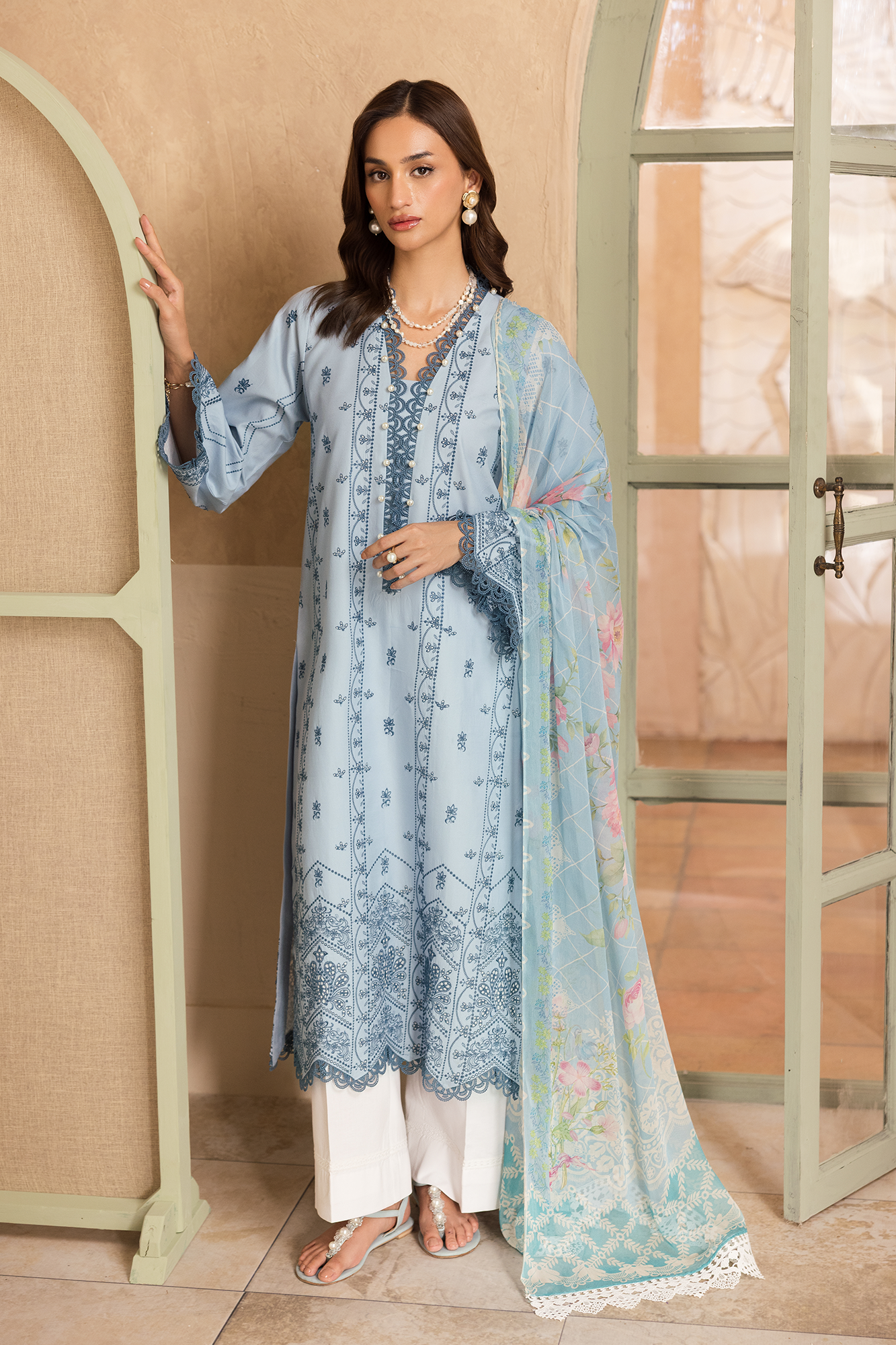Nissa Chikankari Lawn – N-12