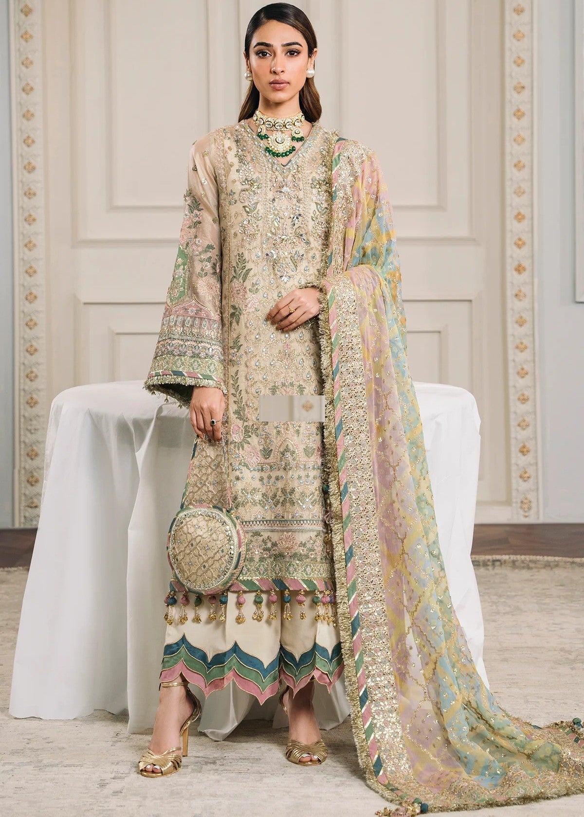 masuri Kurta Set in Beige