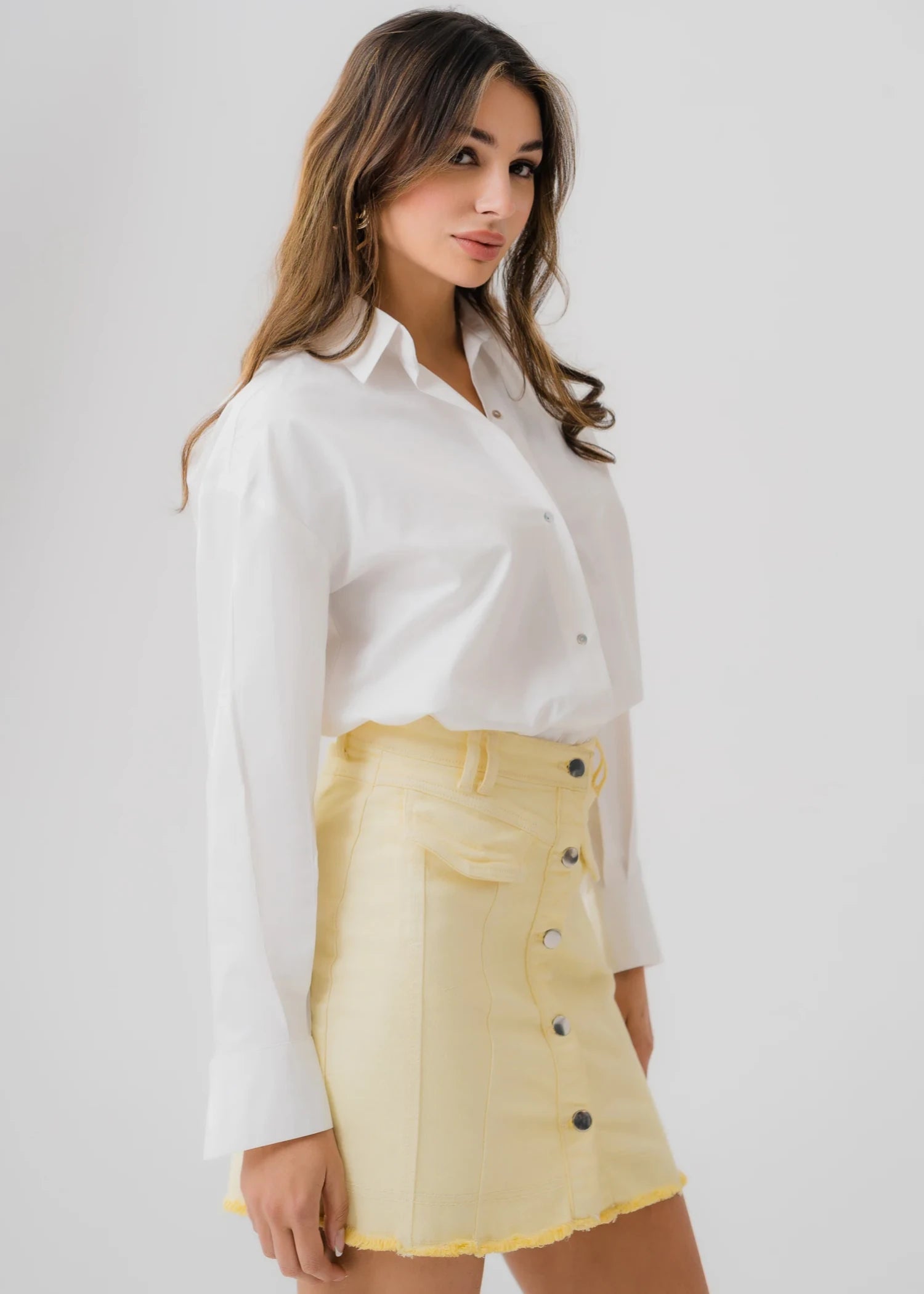 cotton Skirt in Yellow