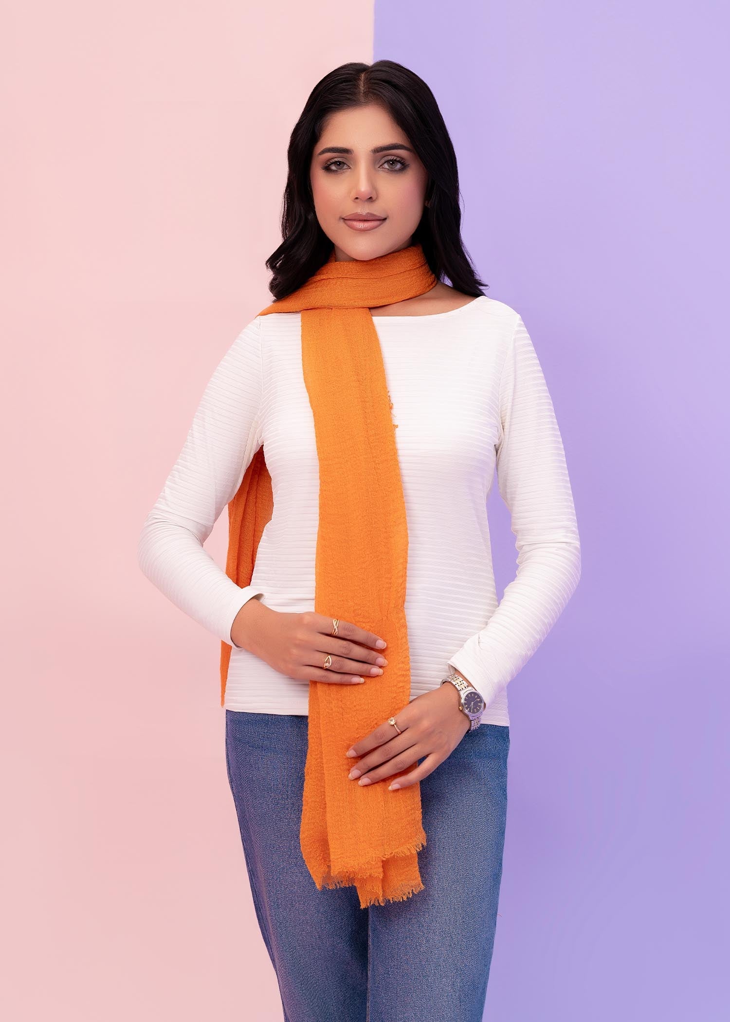 viscose Hijab in Mustard