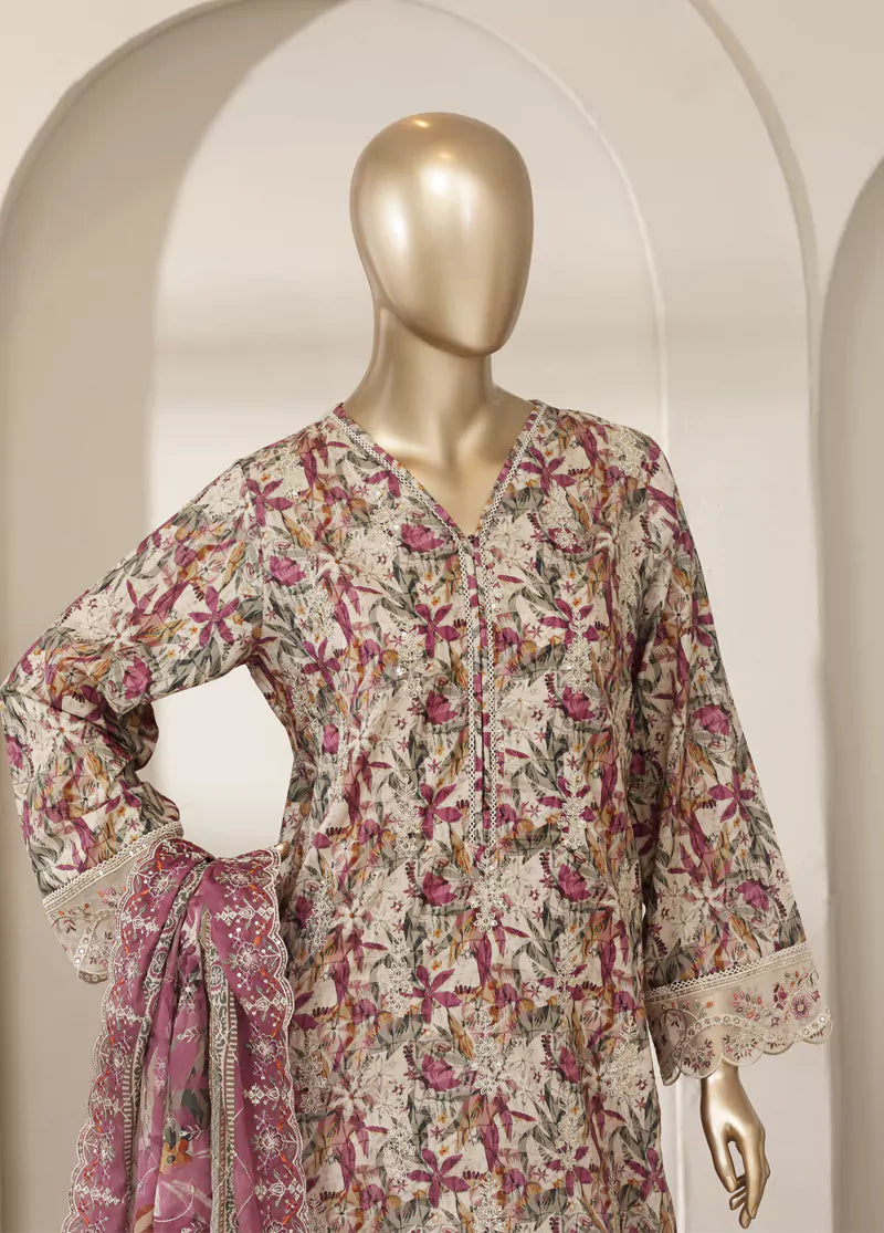 Stitched Laserkari Lawn – 1