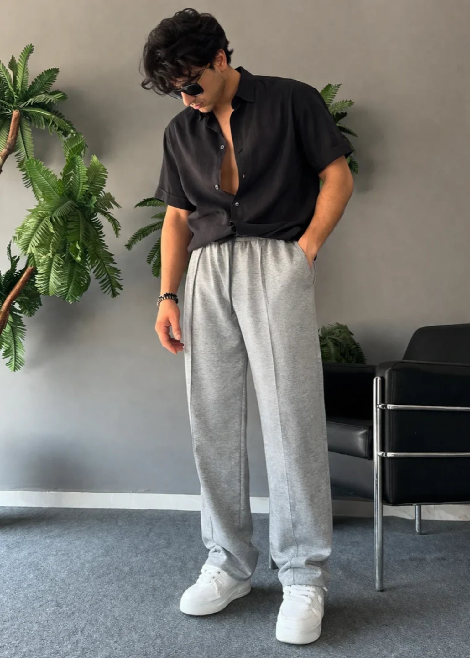 terry Trousers in Ash grey by Ecowears.Pk