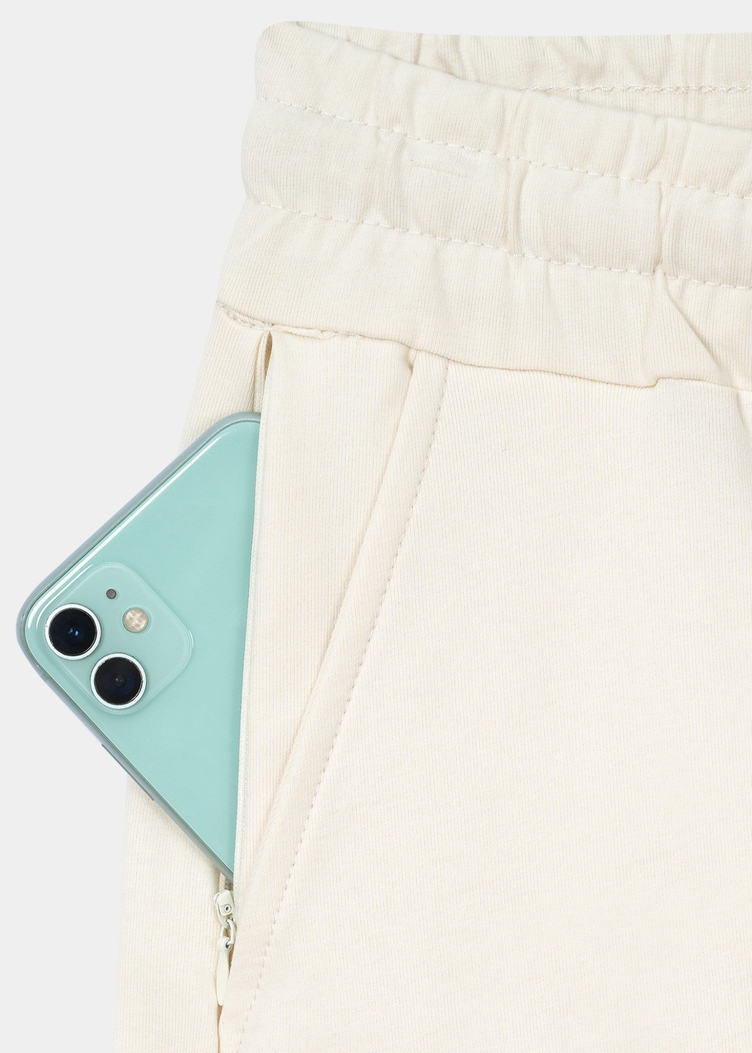 pure cotton Shorts in Ivory