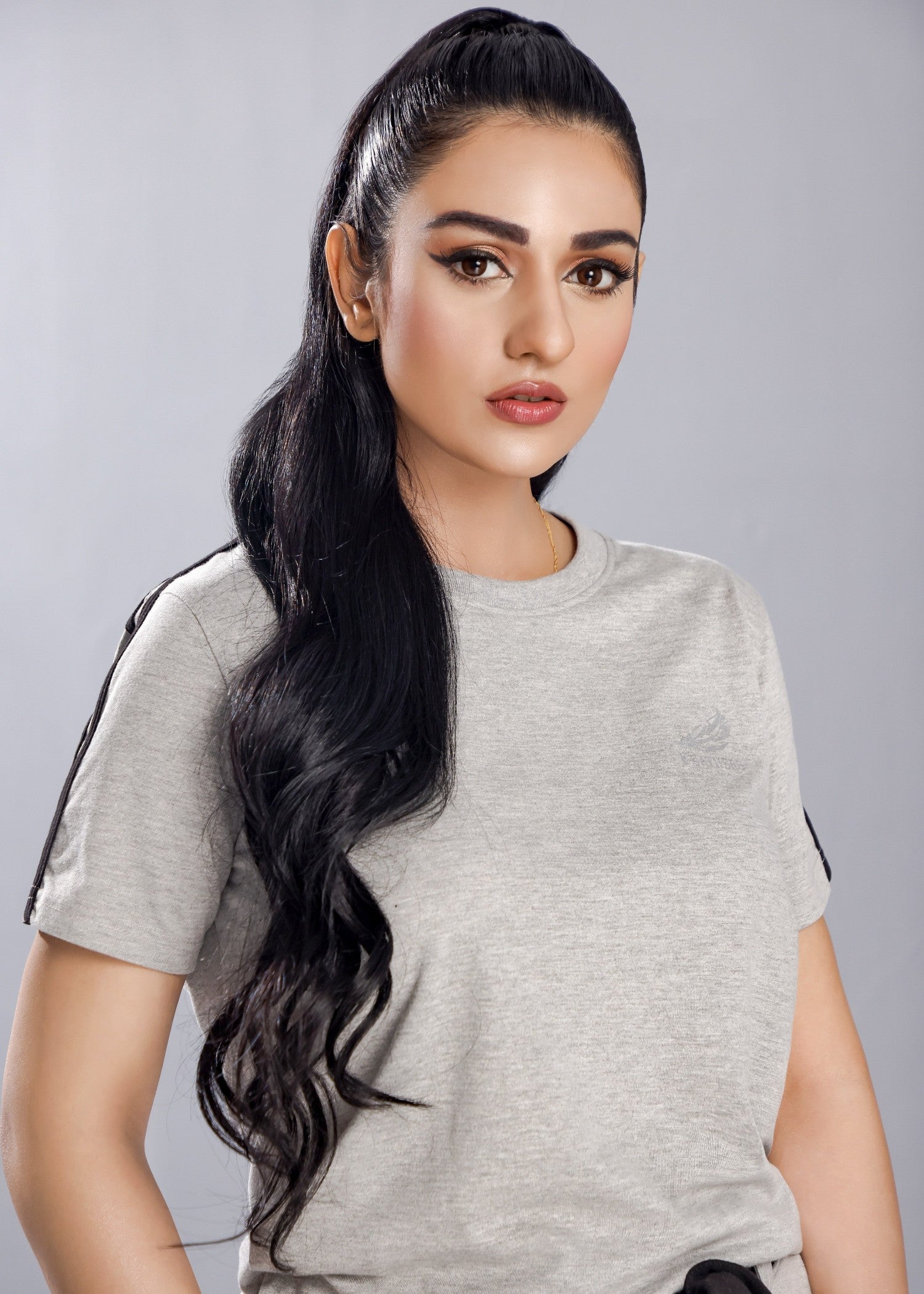 single jersey knit Tracksuit in Grey