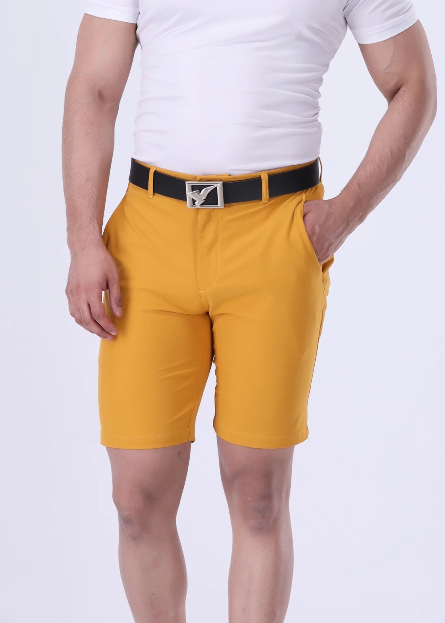 microfiber polyester Shorts in Honey