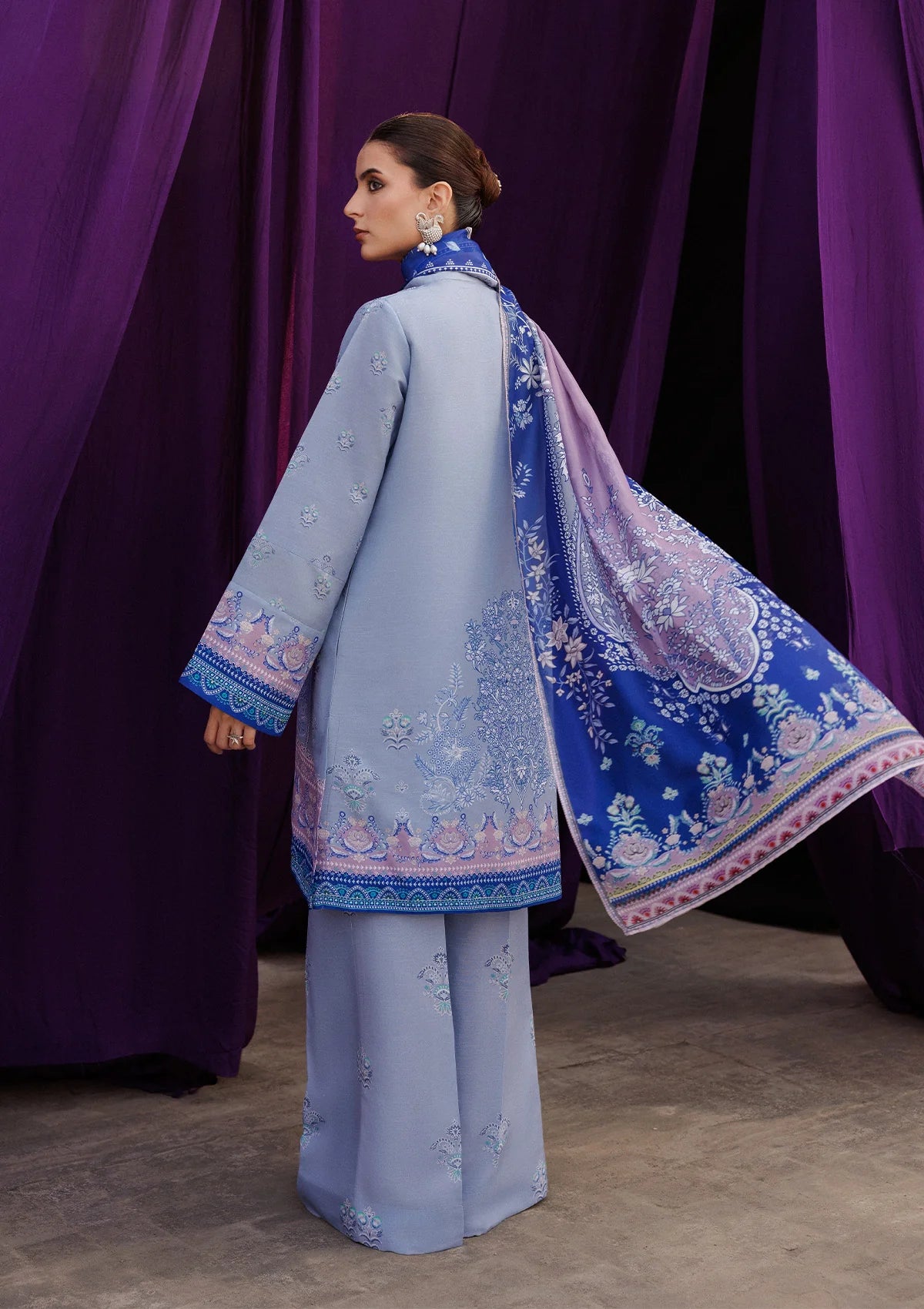 khaddar Unstitched in Lavender