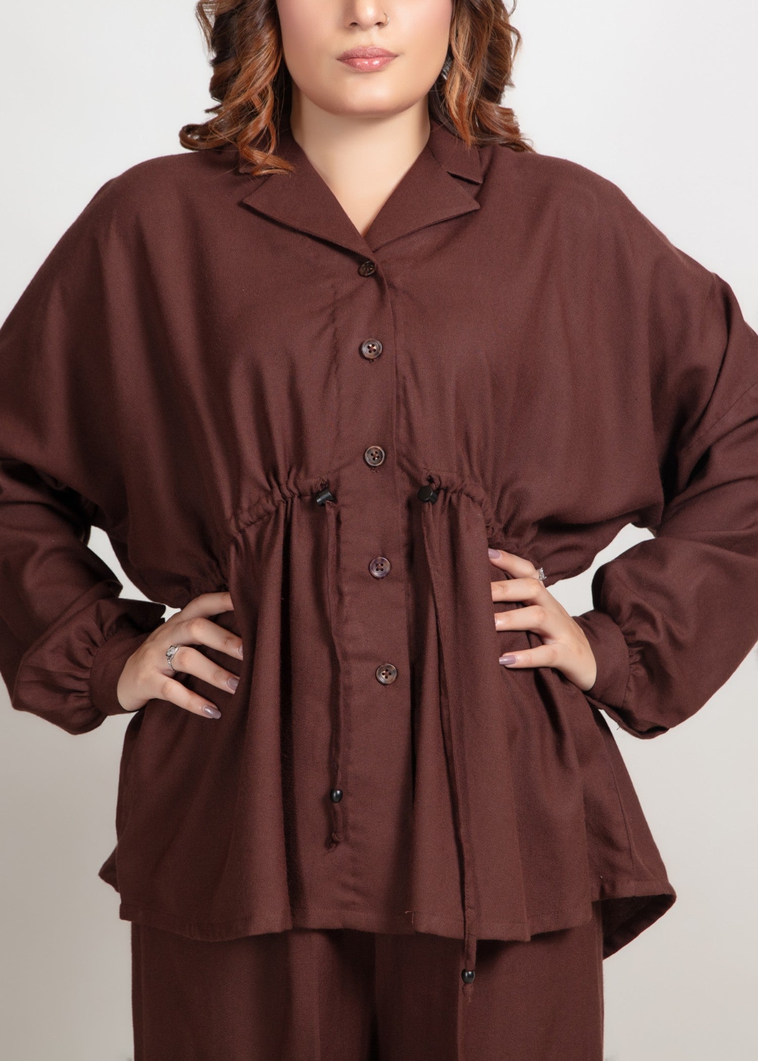 poplin Co Ord Sets in Chocolate brown