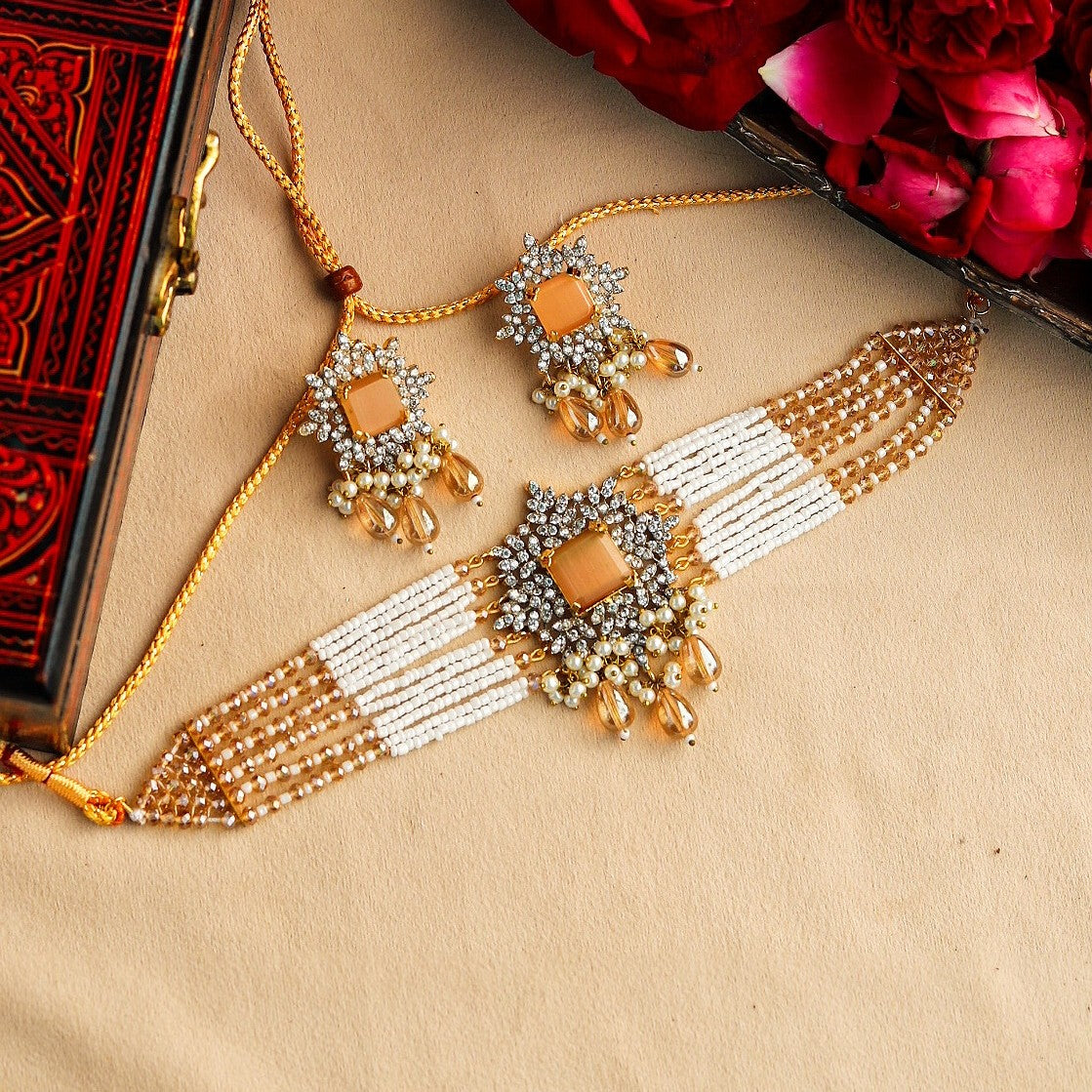 Jewelry Set in Champagne Color by - Trendy Women Jewelry Set CTA6869