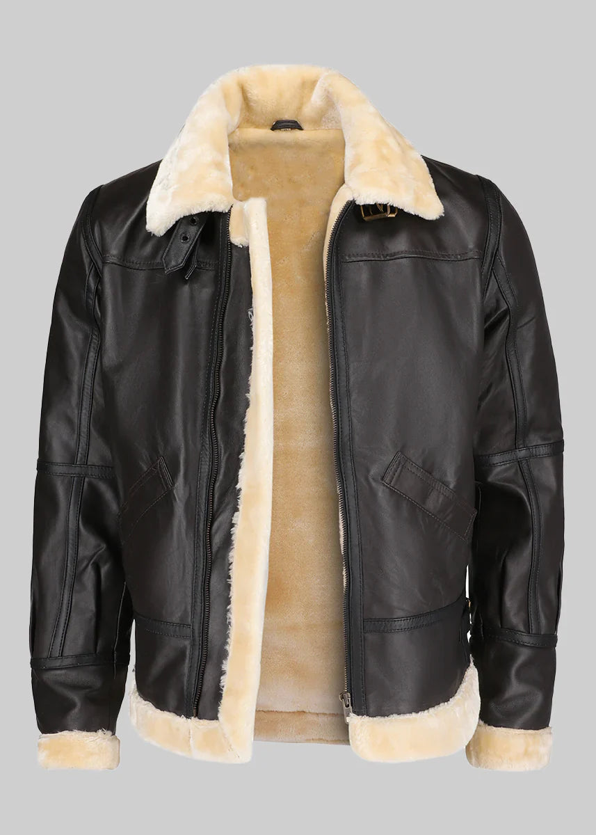 leather Jacket in Dark brown