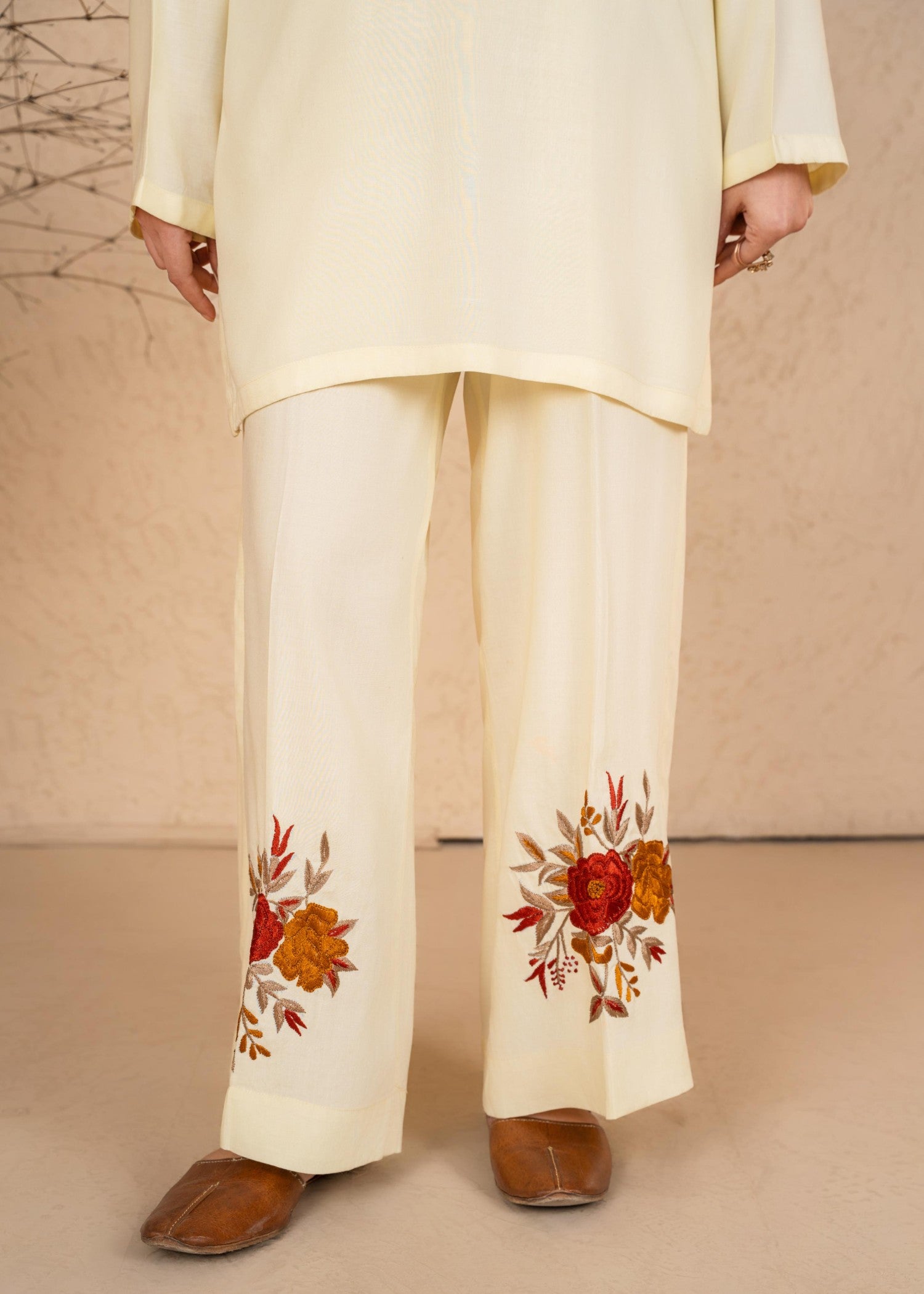 viscose linen Co Ord Sets in Cream