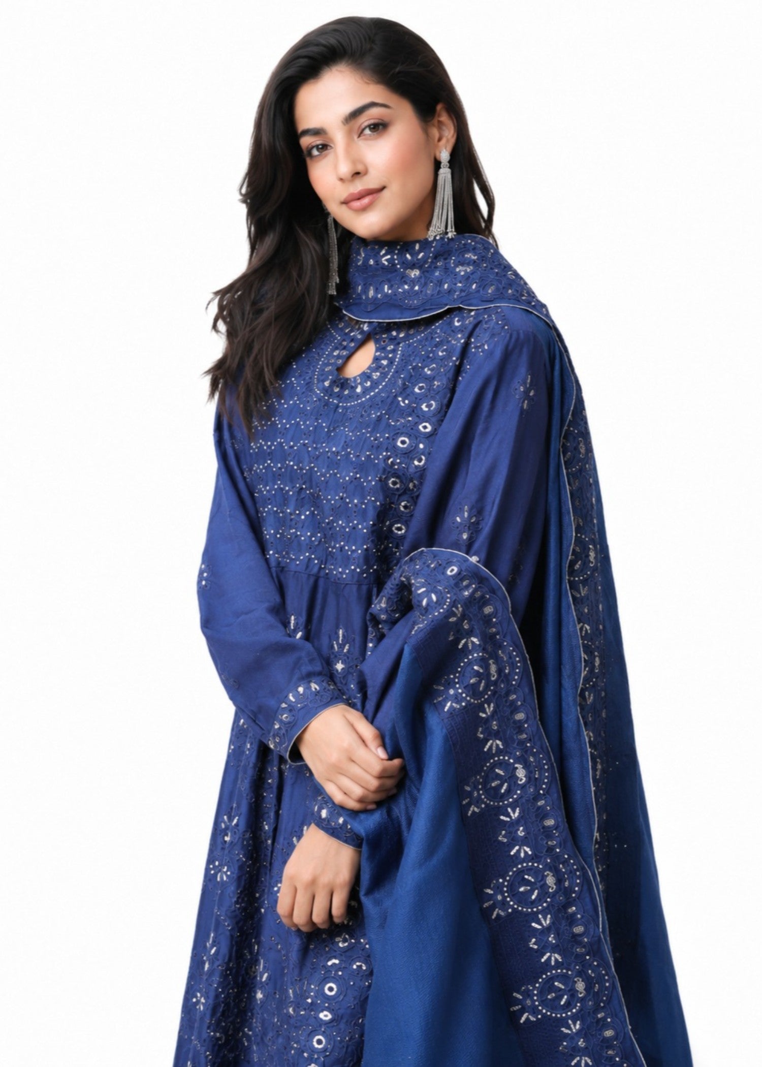 viscose Maxi in Navy blue