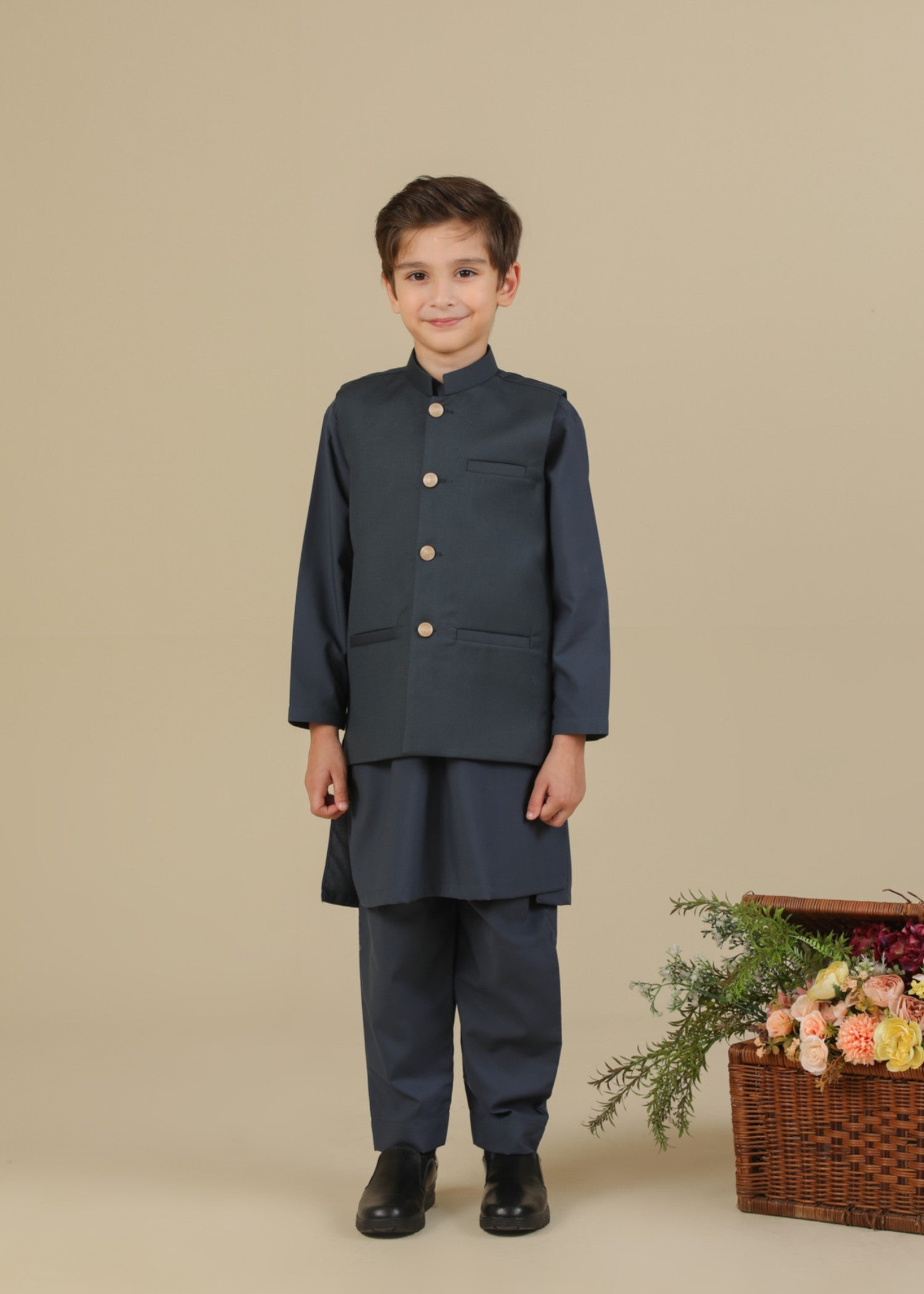 suiting Waistcoat in Charcoal