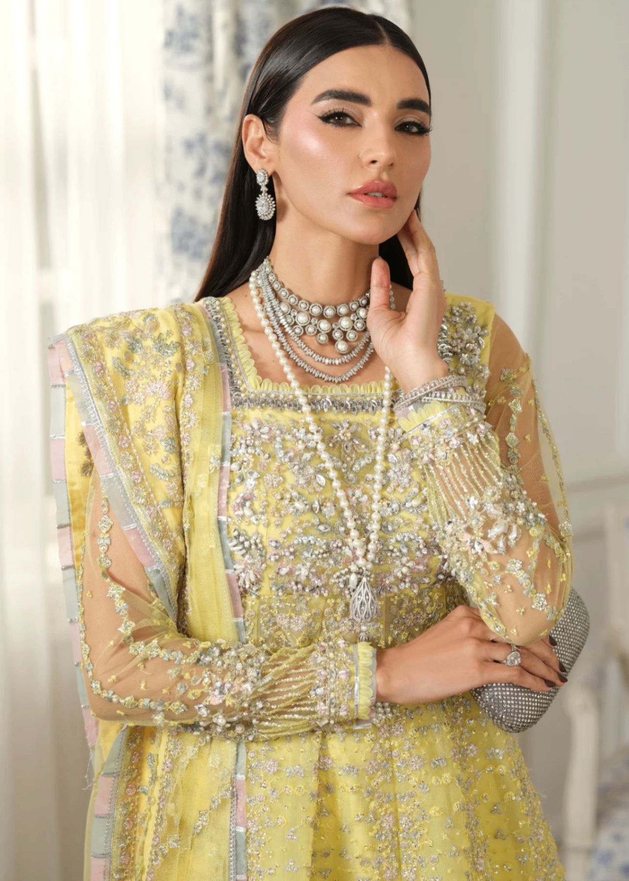 chiffon Unstitched in Yellow