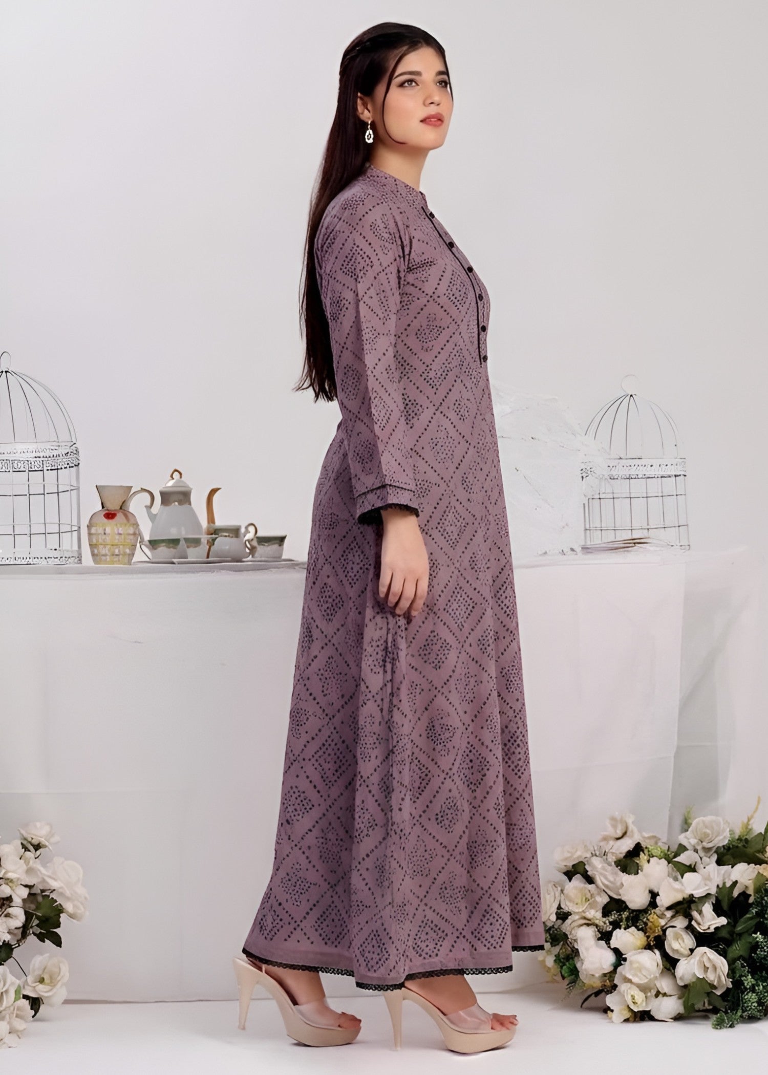 linen Maxi in Purple