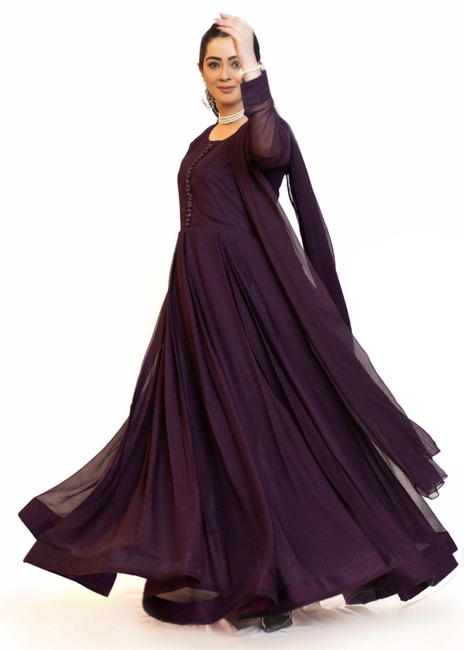 chiffon Maxi in Purple heart