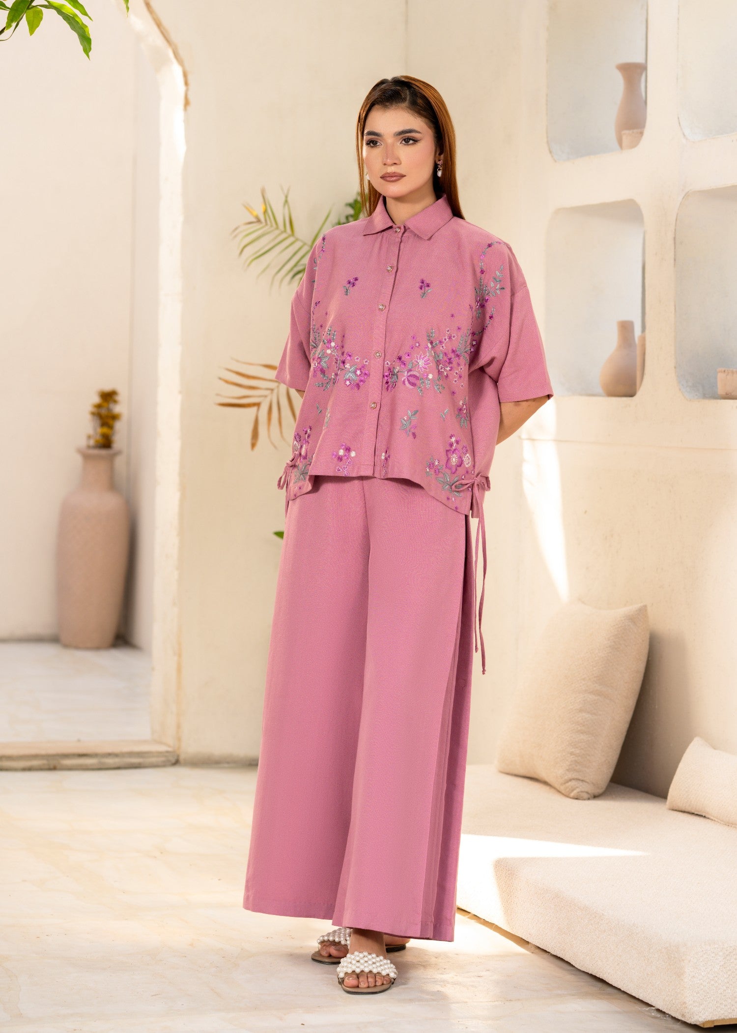 poplin Co Ord Sets in Tea rose pink