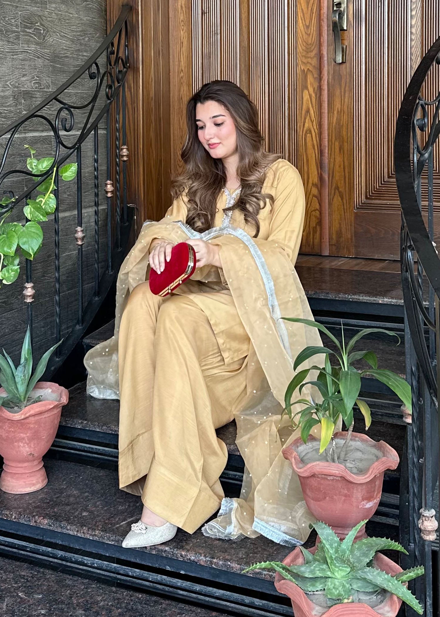 viscose thai silk Kurta Set in Gold