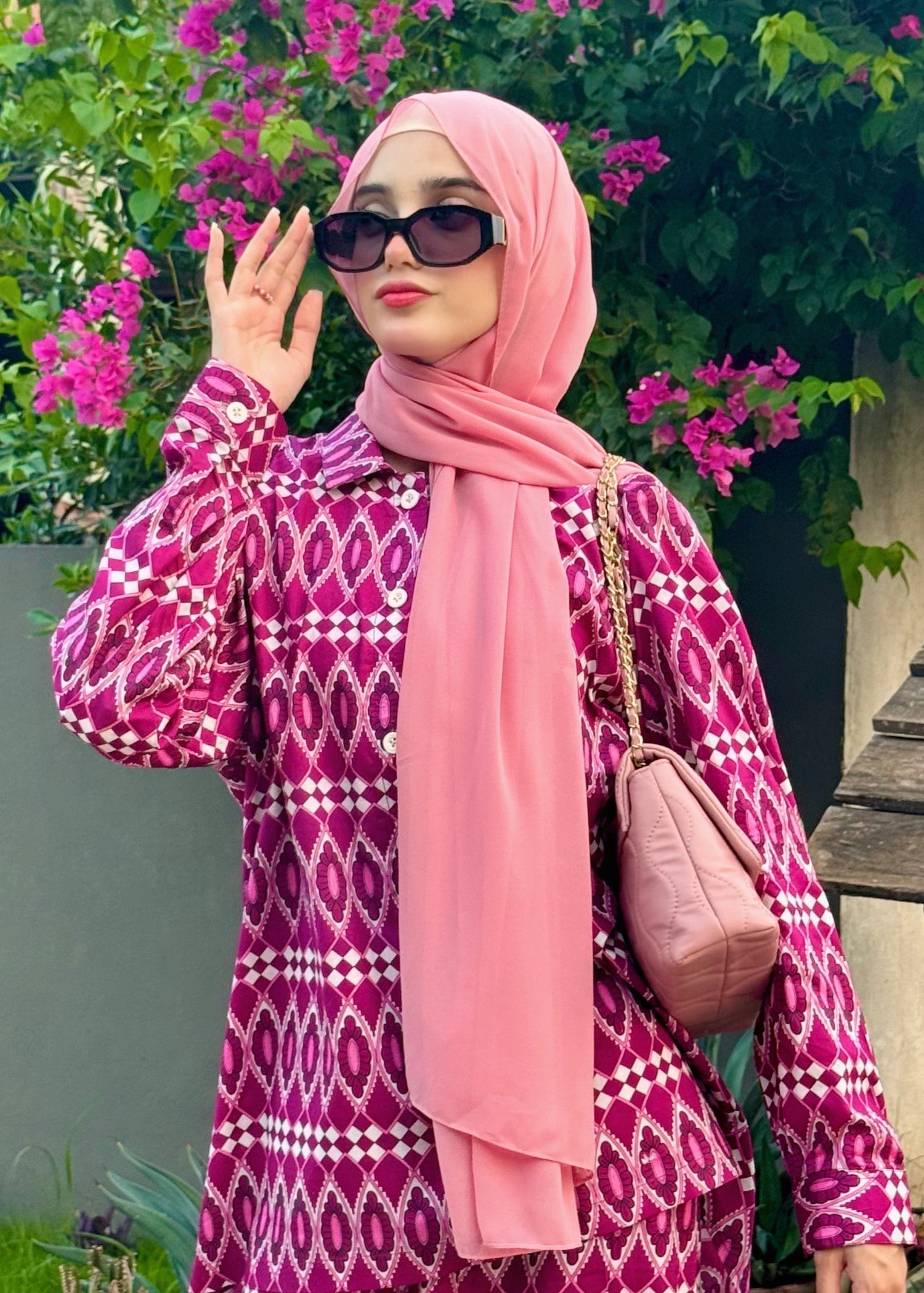 cotton Co Ord Sets in Plum