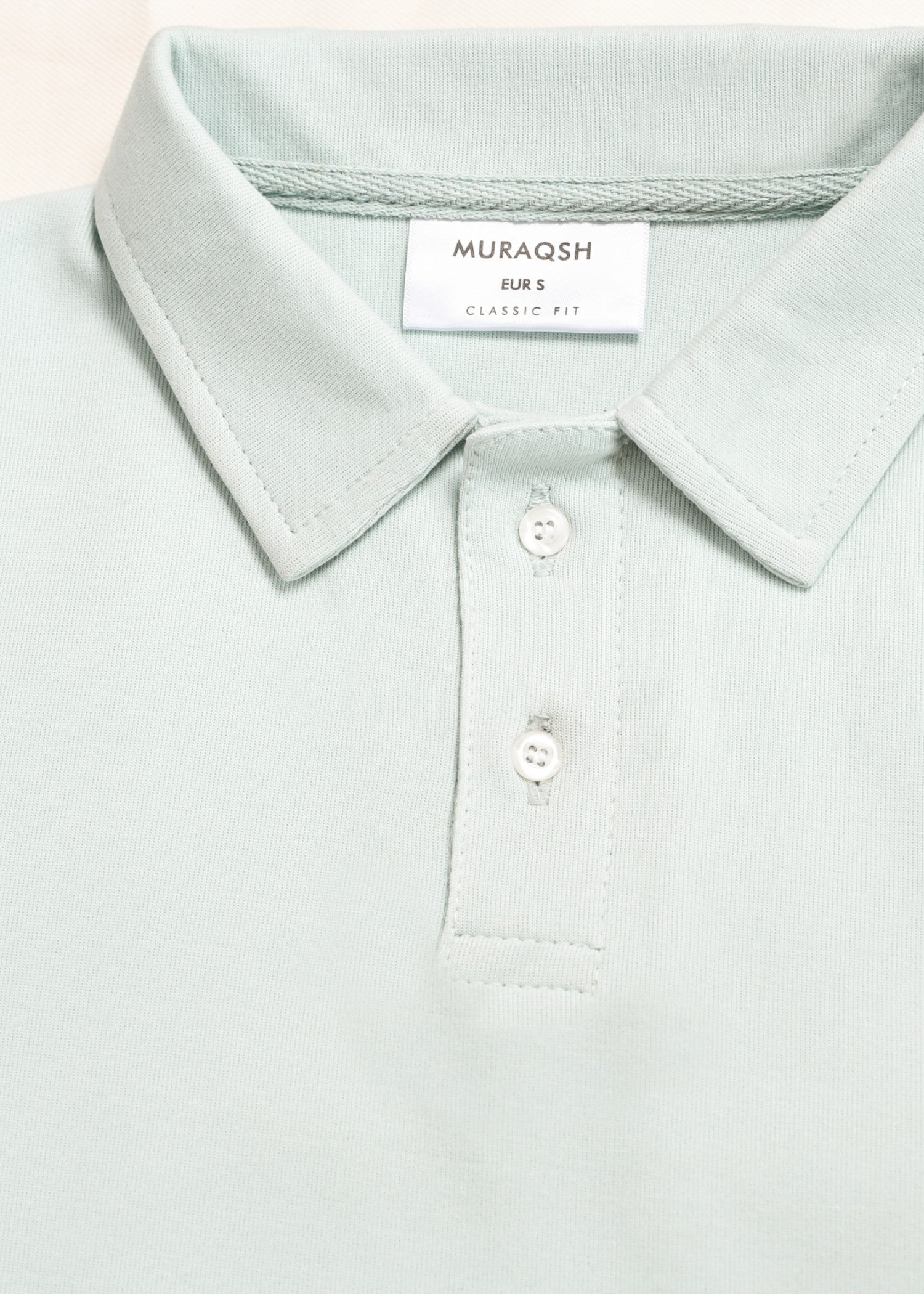 interlock knit Polo Shirt in Tea green