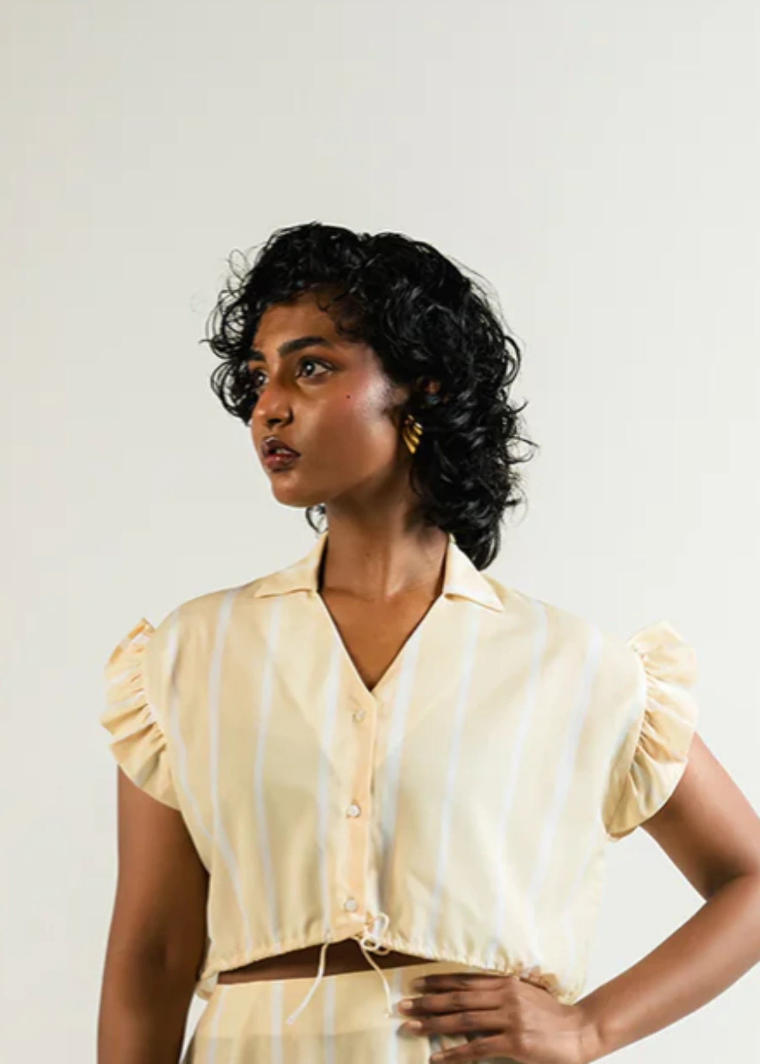 crepe Top in Ivory