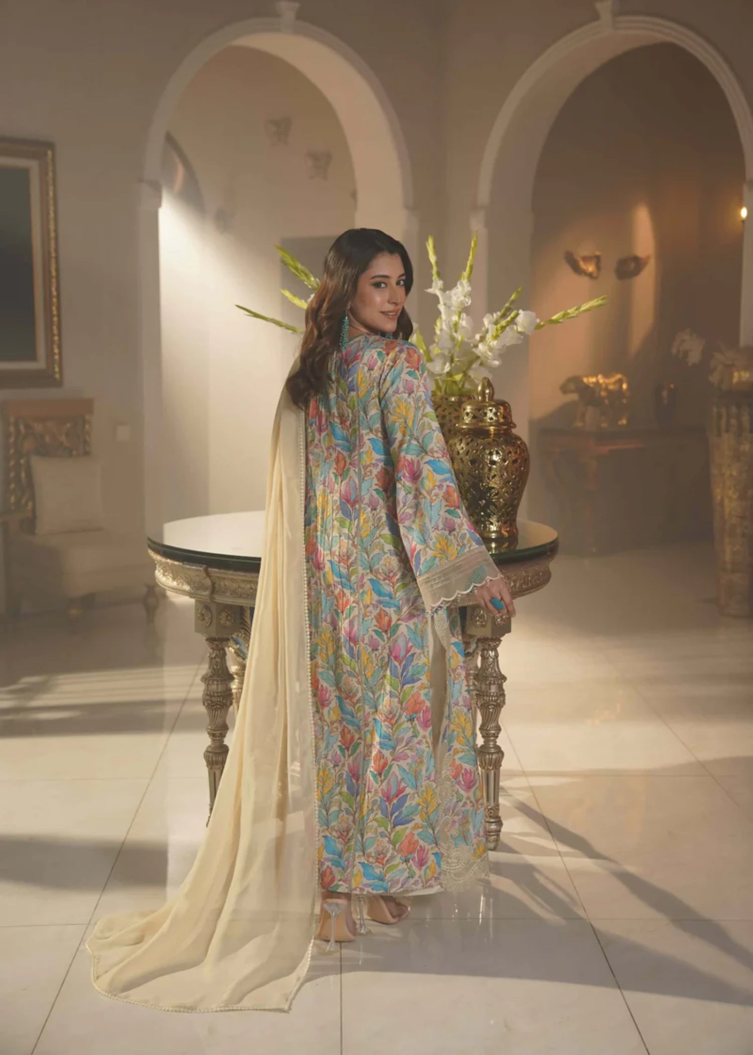 viscose linen Kurta Set in Multi