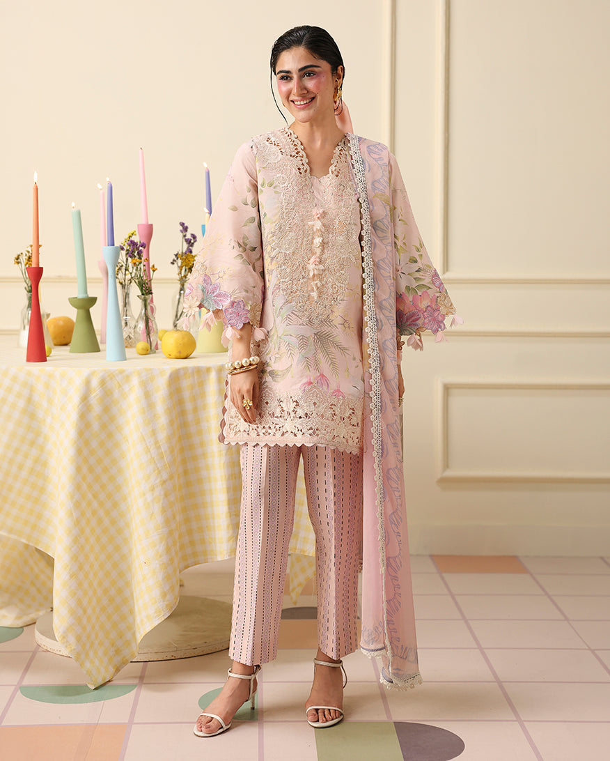Hemline Soleil Prints Lawn – Berry Creme