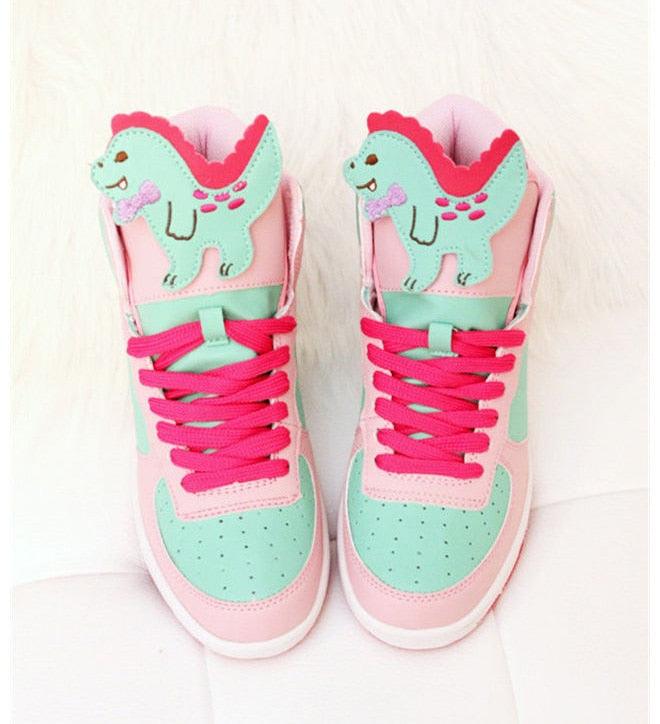Ins Super Fire Harajuku Soft Sister Shoes Japanese Cute Macaron Girls Heart Shoes Net Red