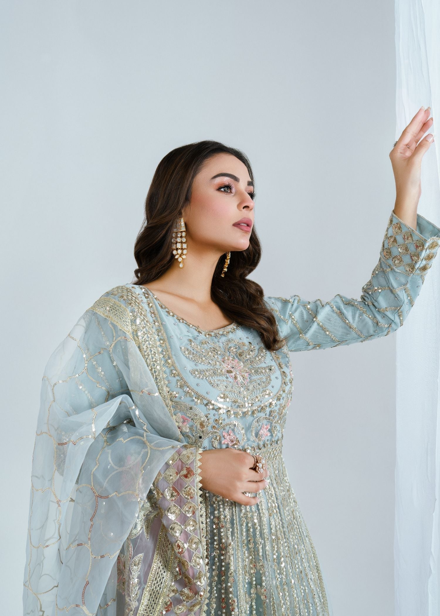 net Maxi in Ice blue