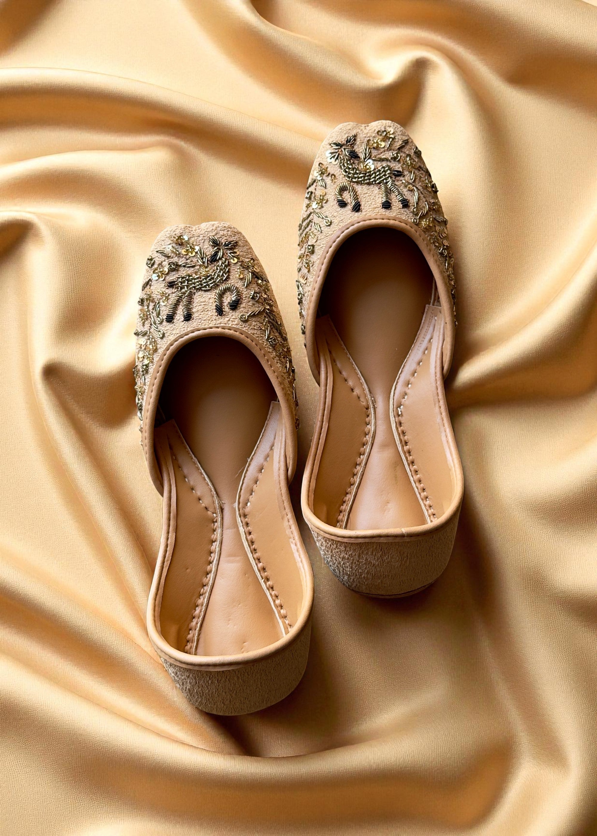 Khussa in Beige by - High Quality Women Khussa ZUA4450