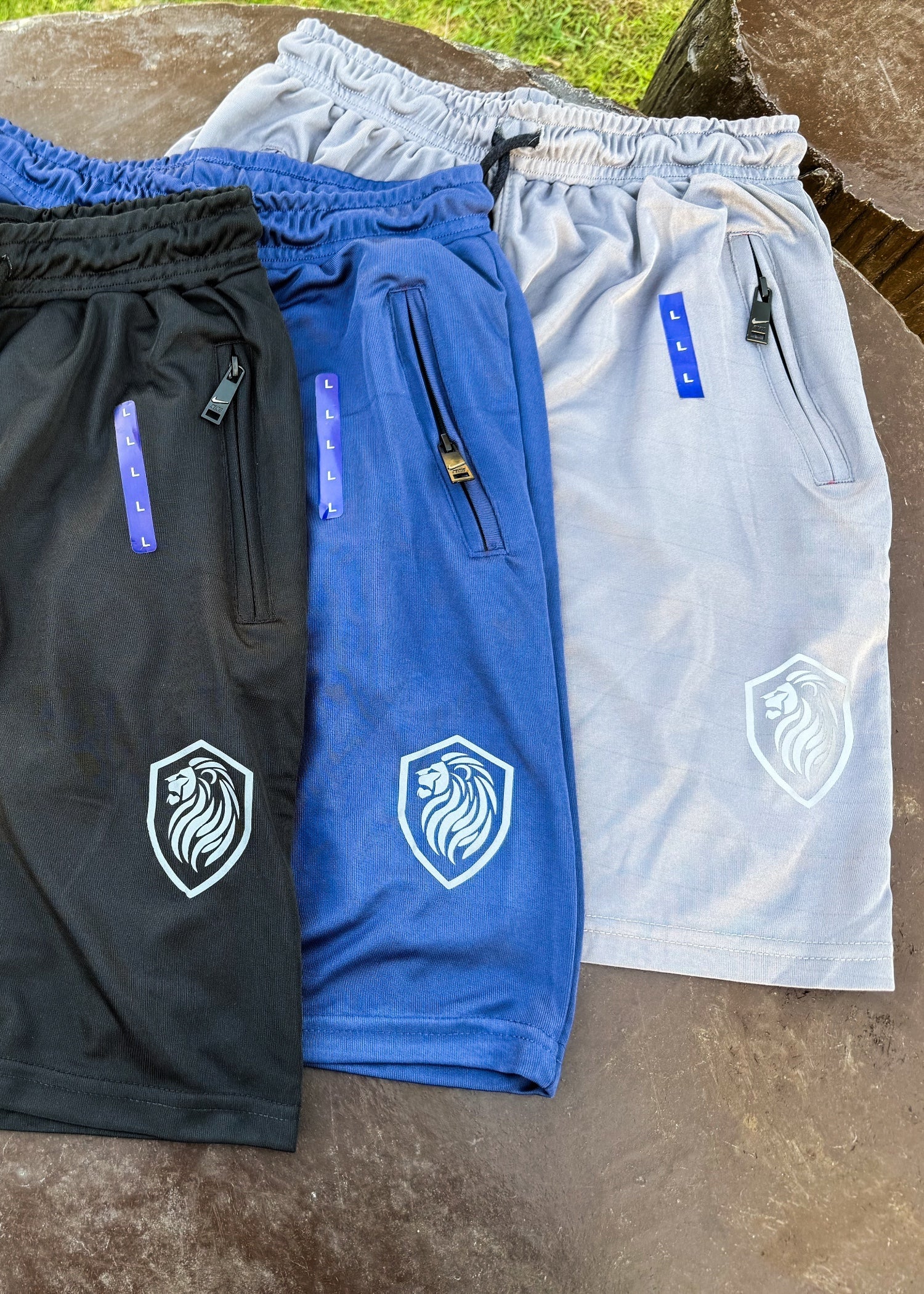 polyester Shorts in Pastel grey
