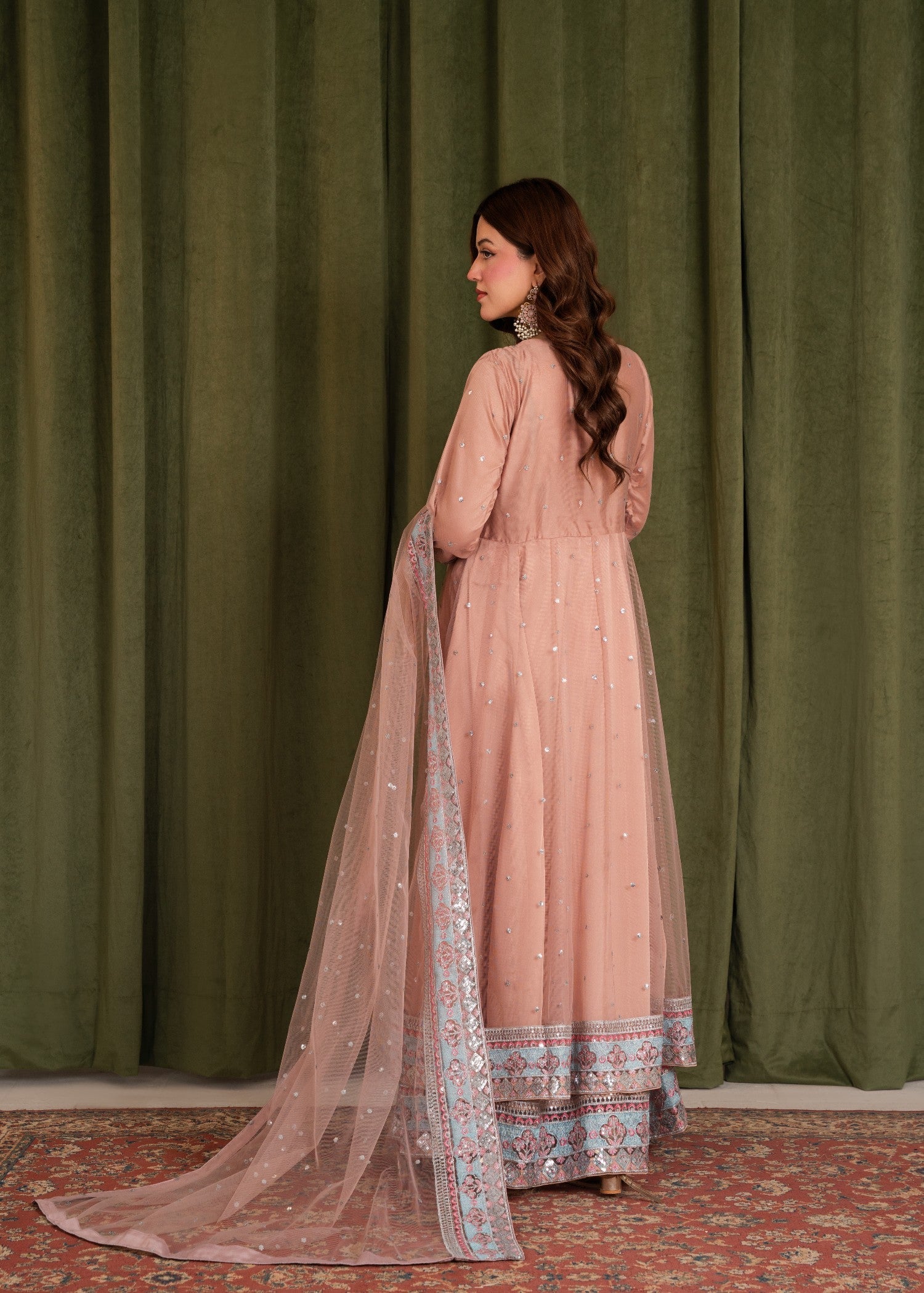net Maxi in Mauve pink