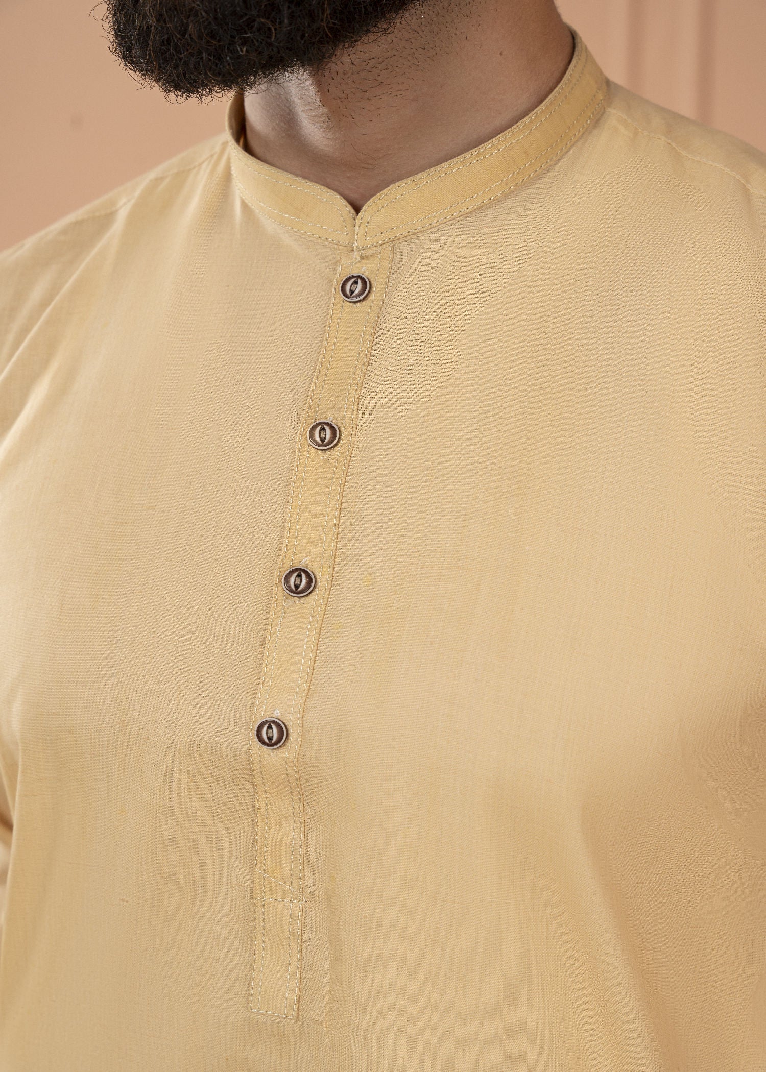 cotton Kurta Set in Gold