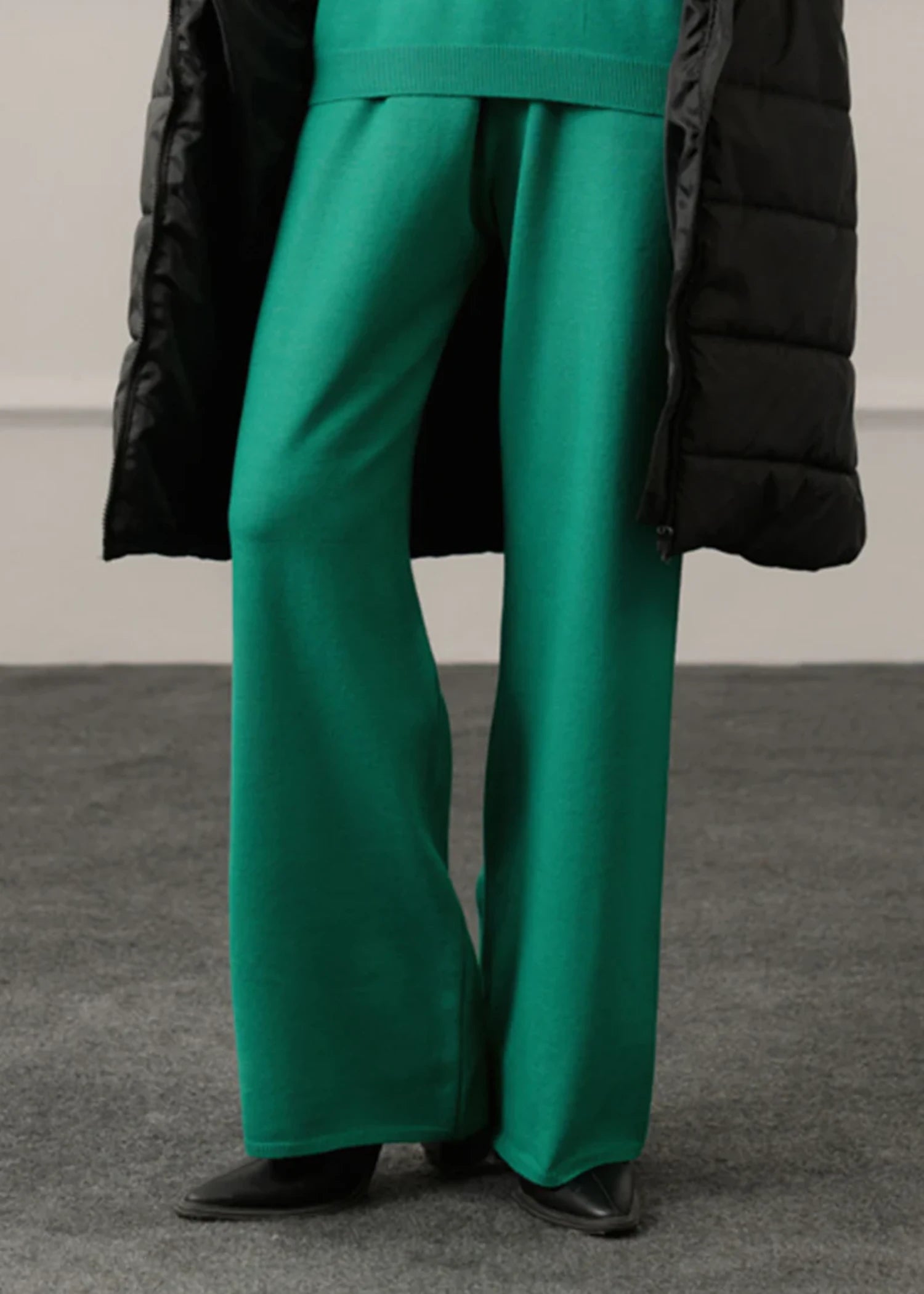 cotton Trousers in Emerald green