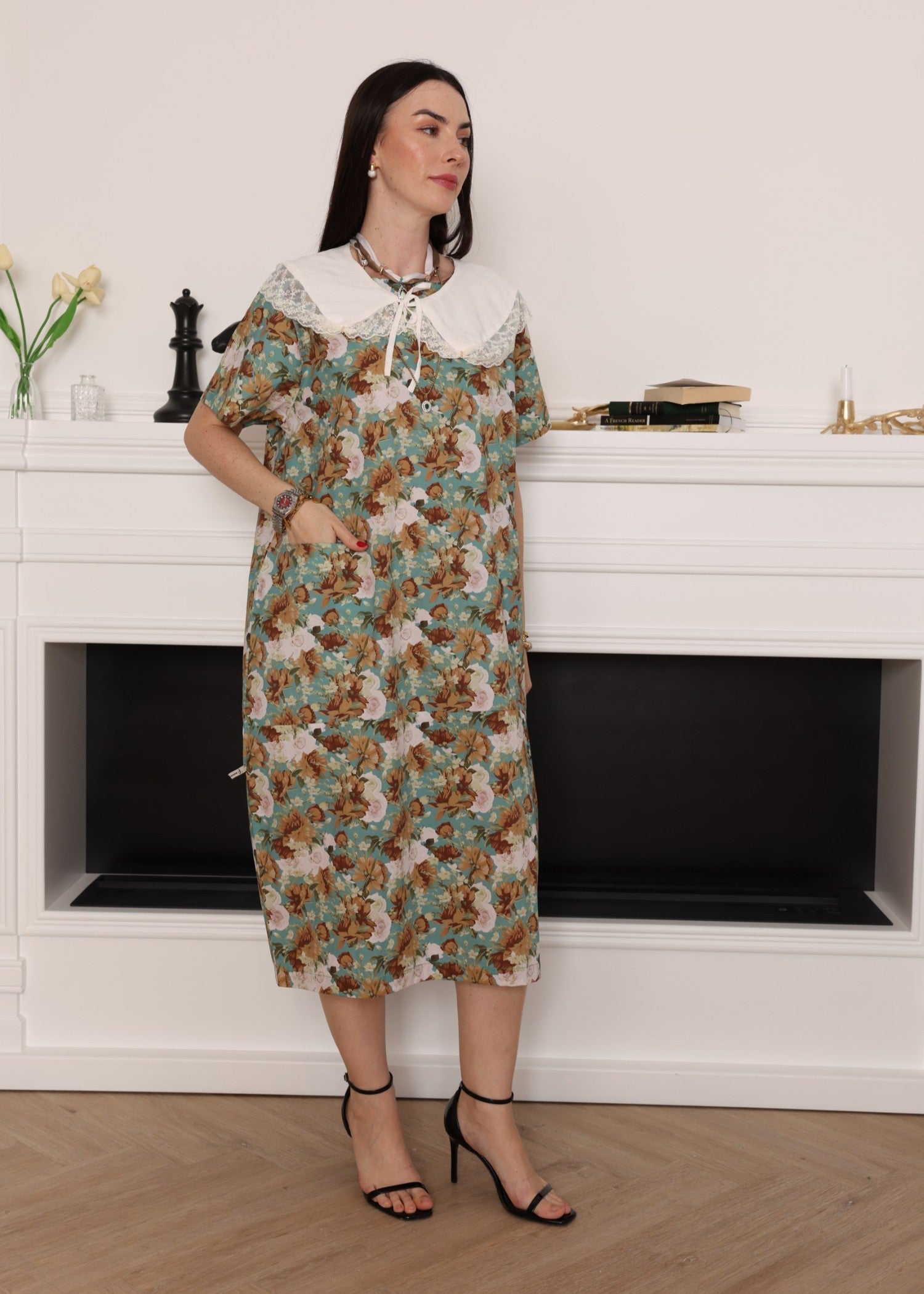 cotton Dress in Pastel green