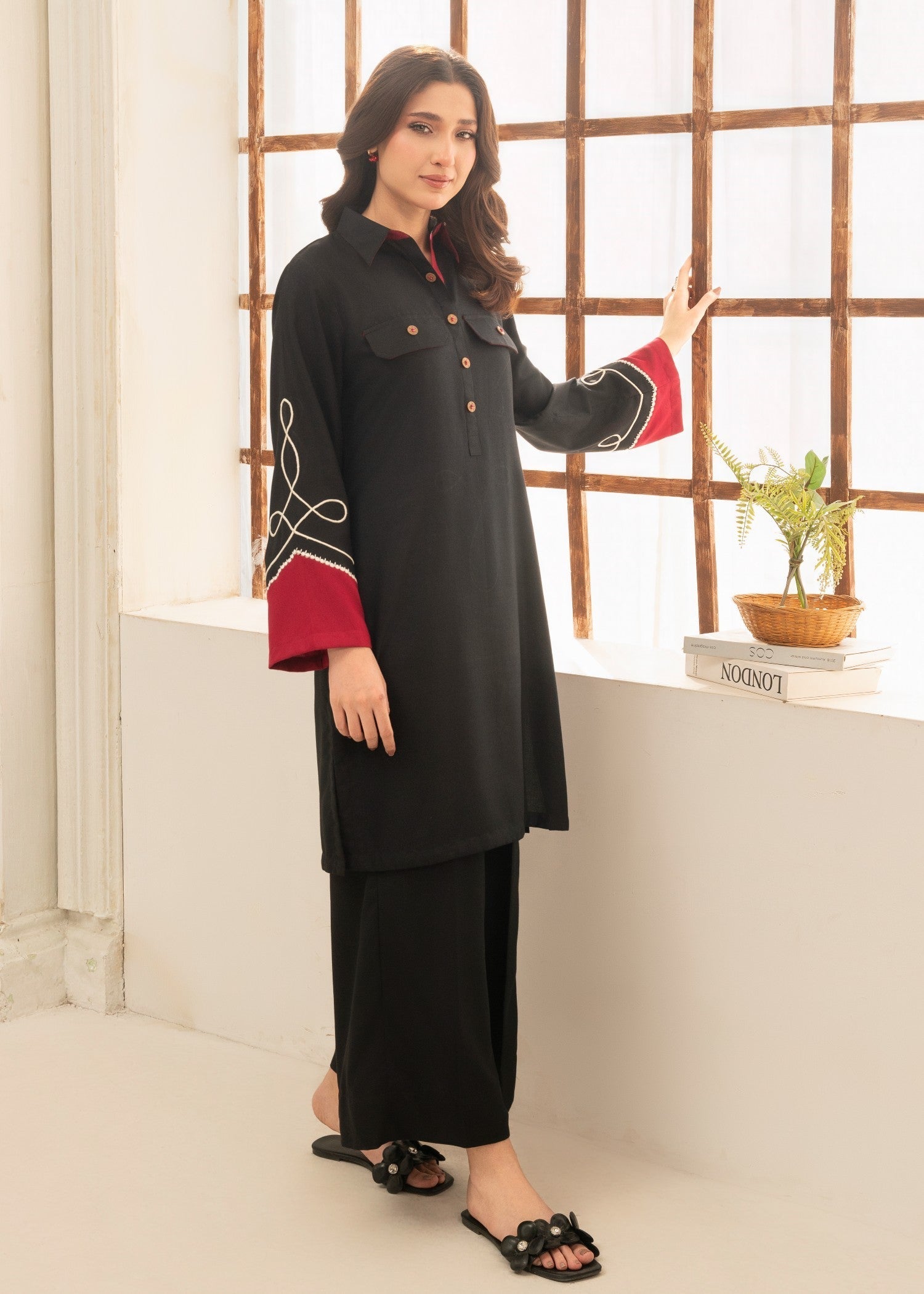 dhanak Co Ord Sets in Black