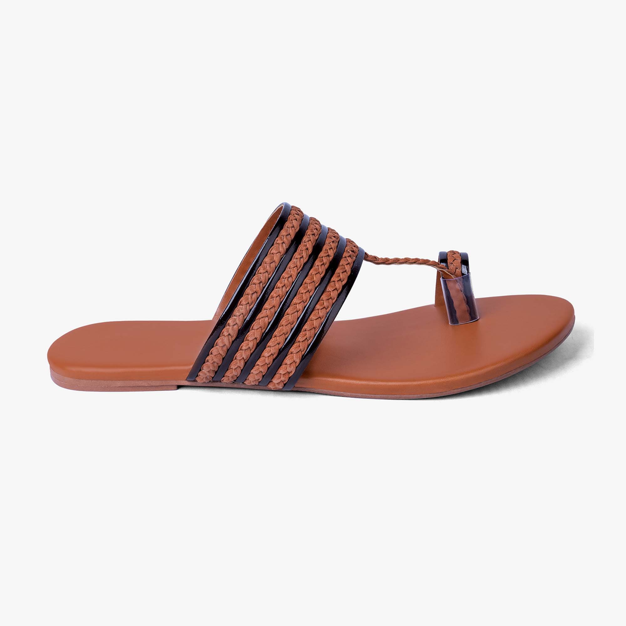 Kolapuri in Brown by - High Quality Women Kolapuri DZW5854