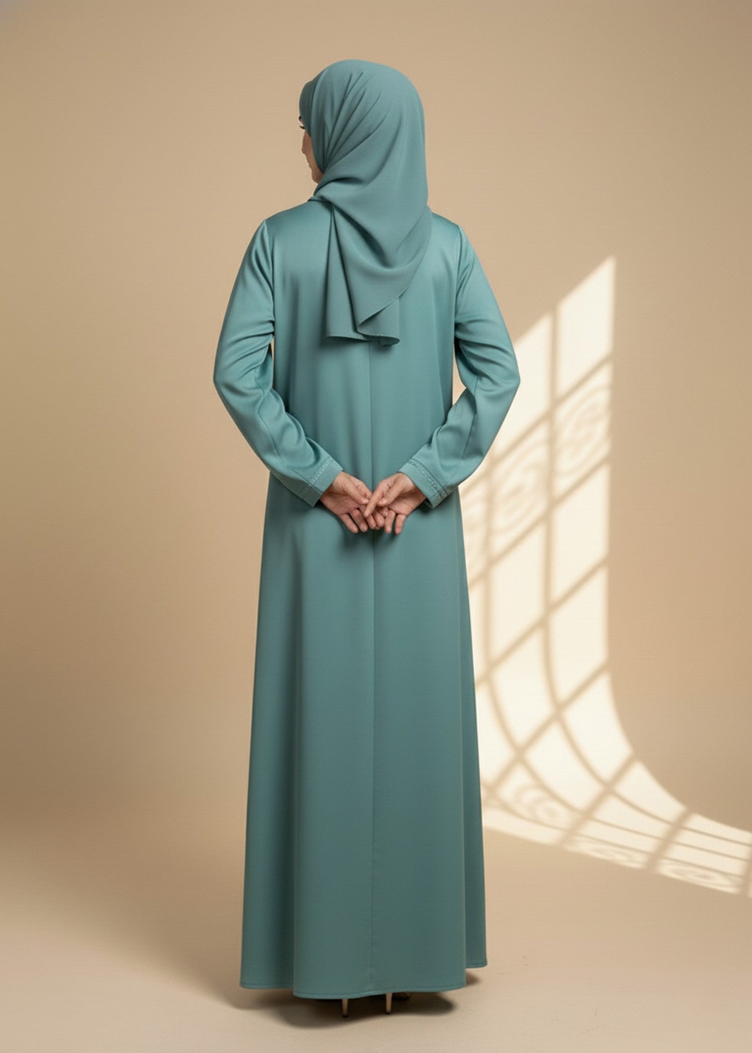 nidha Abaya in Turquoise