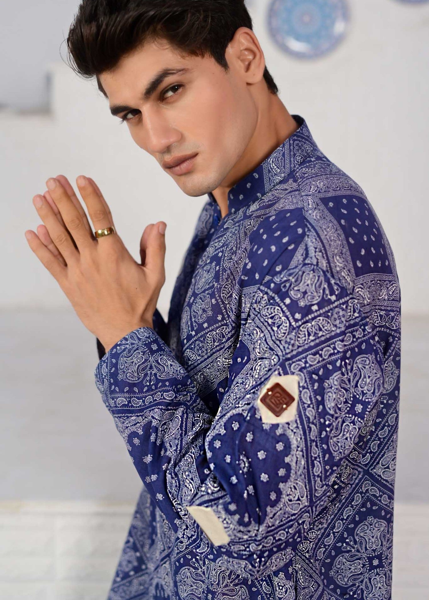 cotton Kurta in Cobalt blue