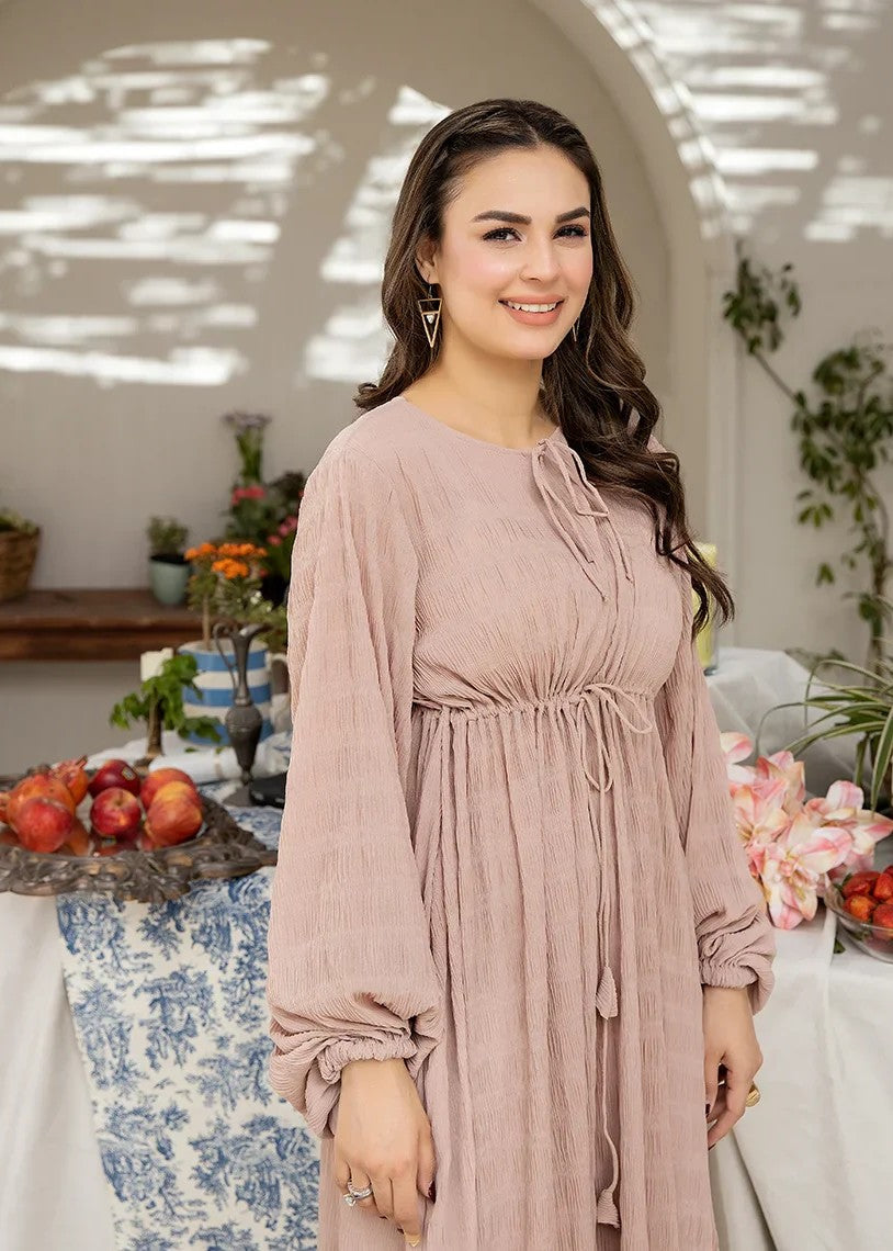 chiffon Dress in Coffee brown